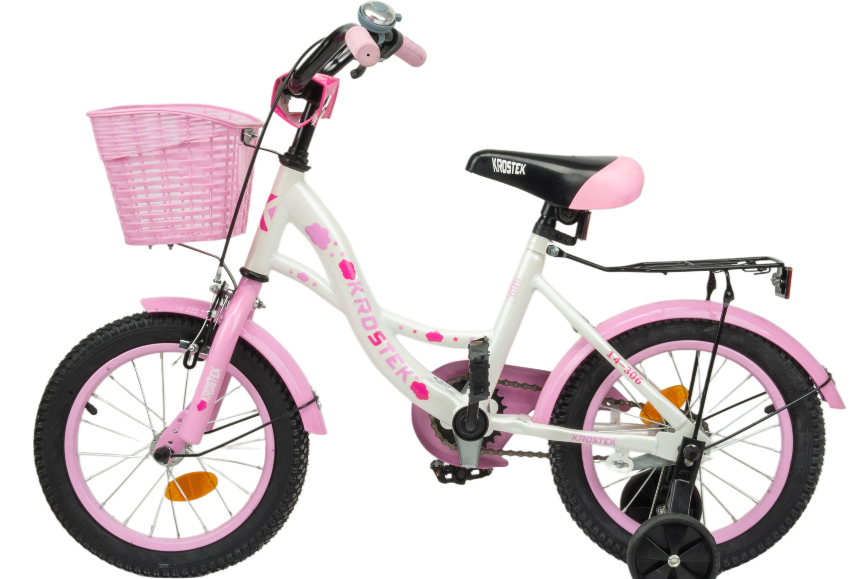 Велосипед 14" KROSTEK PLAY (розовый)