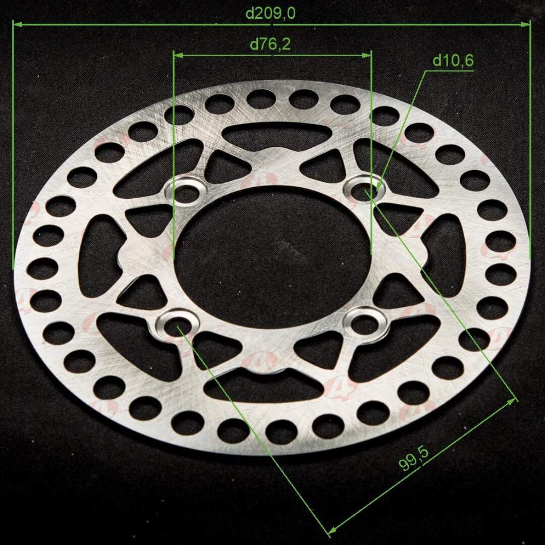 Диск тормозной задний XR125/TTR125 (4х100х76, D=210mm)