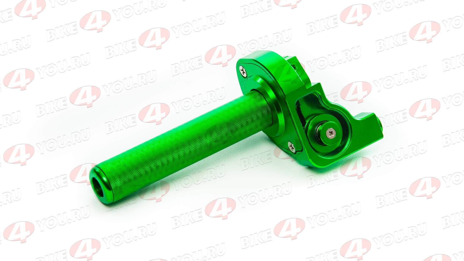 Ручка газа в сборе алюминиевая CNC зеленая