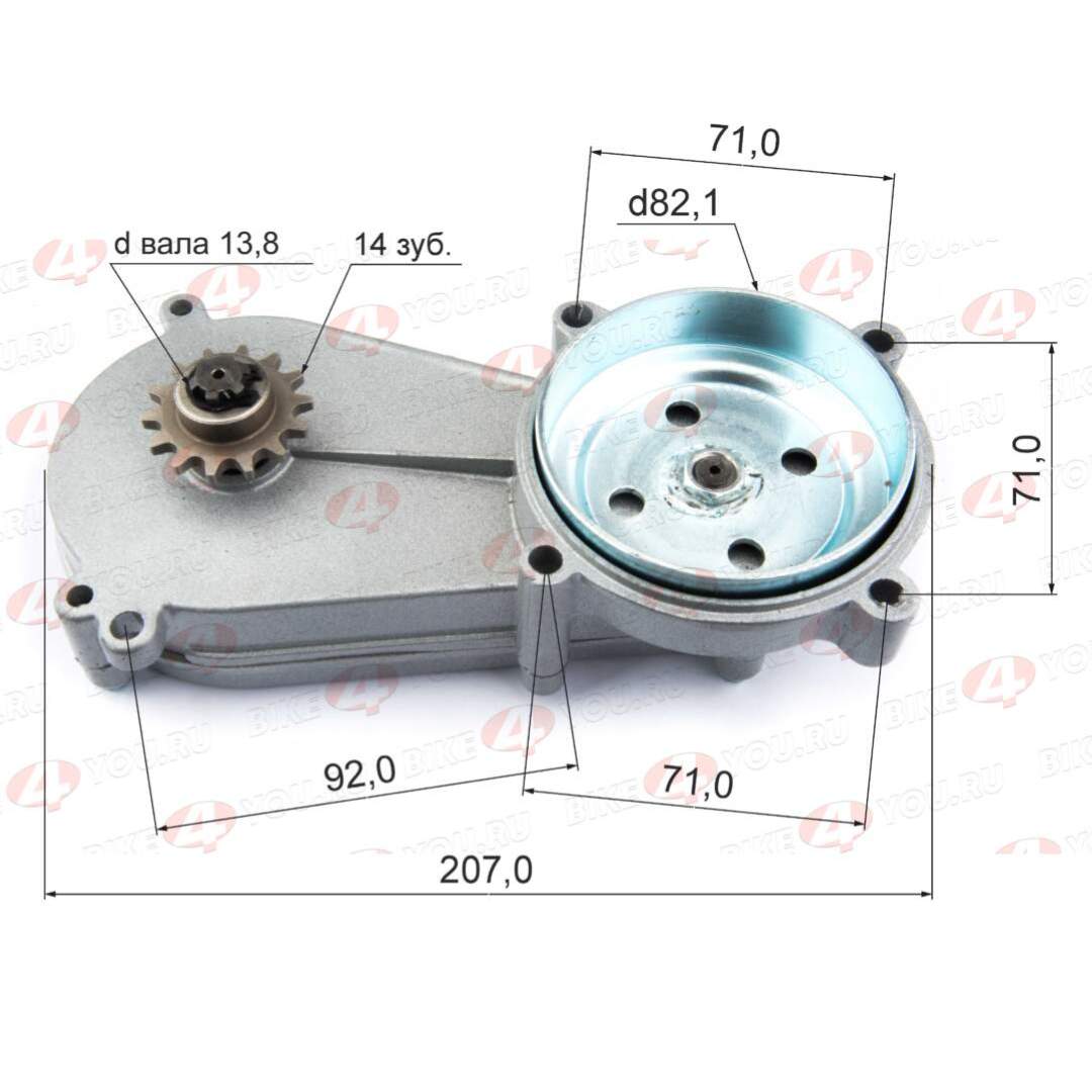 Редуктор 49СС для минибайка