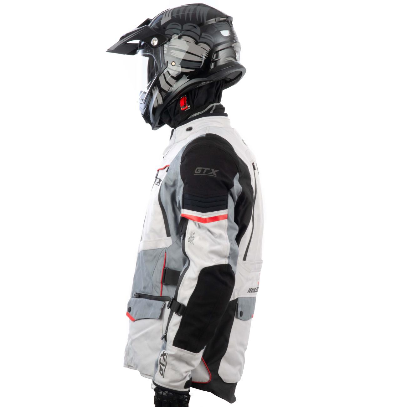 Куртка мотоциклетная (текстиль) GTX EJ-2405 LIGHT GREY (XXL)