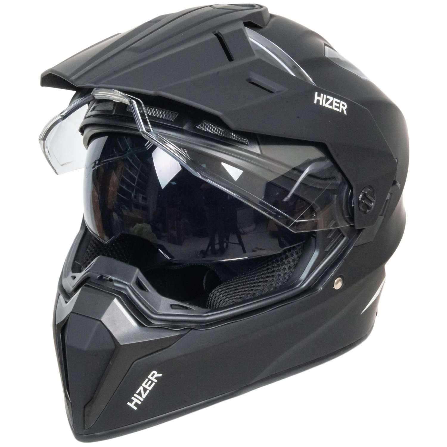 Шлем мото мотард HIZER J6808 №5 (M) matte black