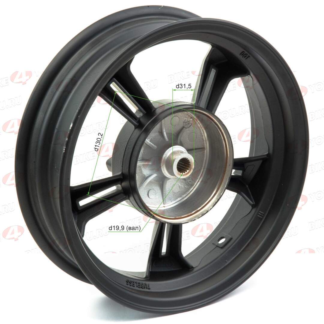 Обод задний литой 3,50-13" (диск.торм), п/вал 19 шлиц.