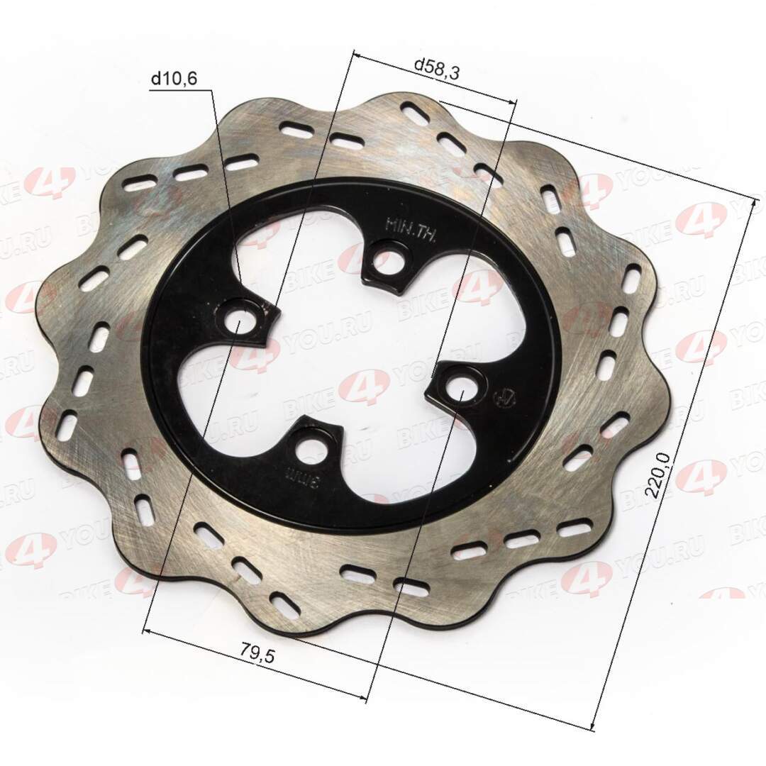 Диск тормозной задний XR250 LITE  220мм