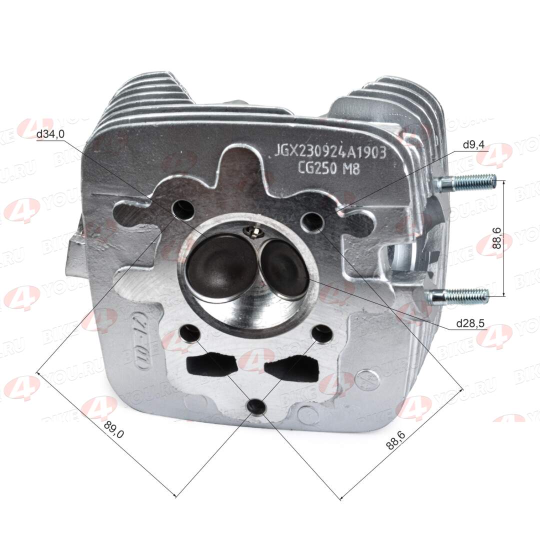 Головка блока цилиндров ( ГБЦ ) в сборе 167FMM (67мм) ZS250 (CG250) 250см3 X-TECH