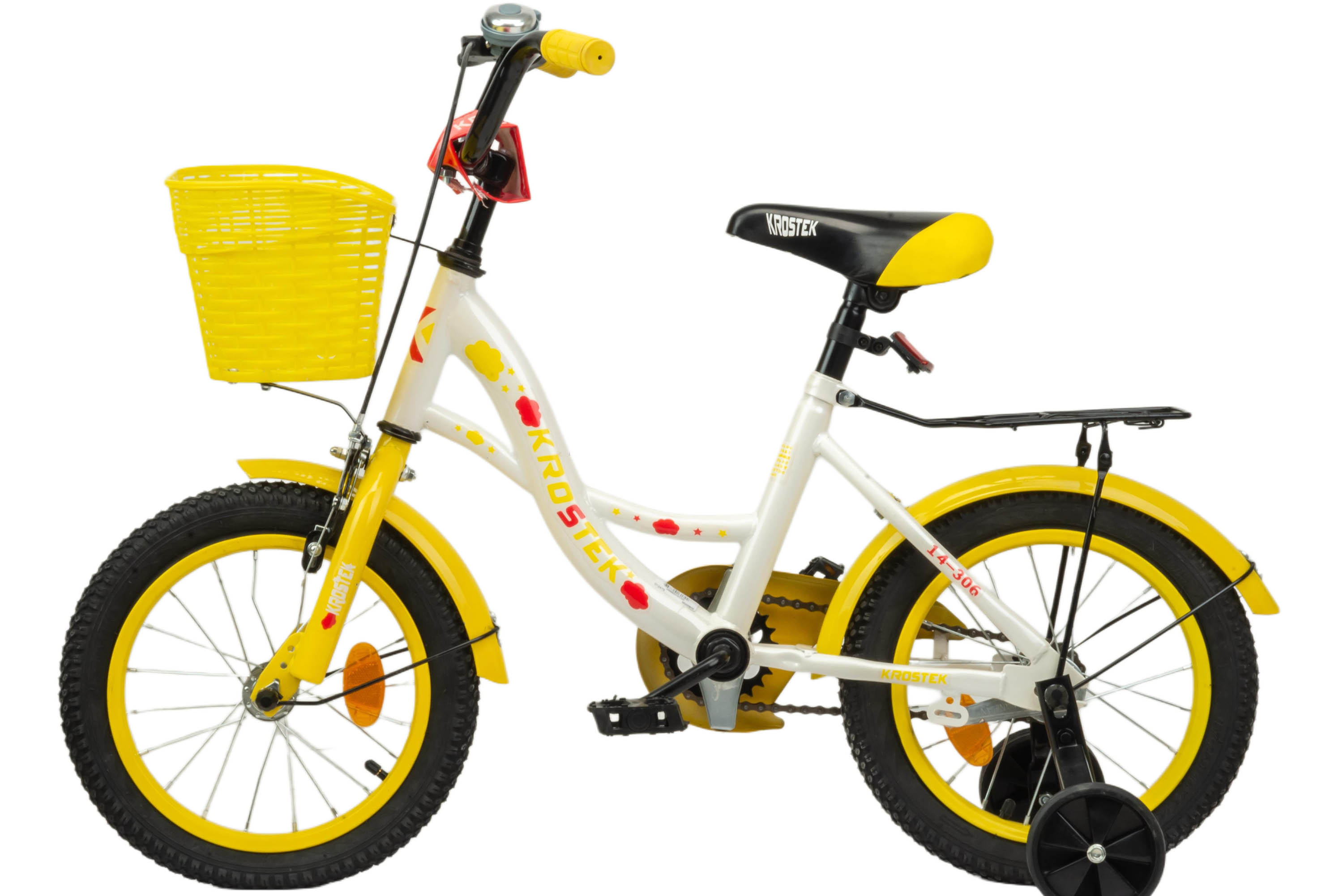 Велосипед 14" KROSTEK PLAY (рама 10") (желтый)