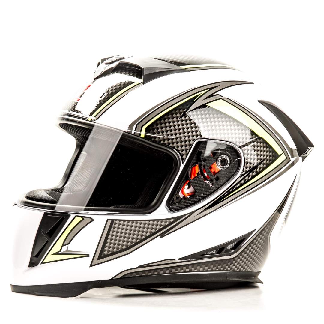 Шлем мото интеграл HIZER J5311 №2 (M)  white/lemon