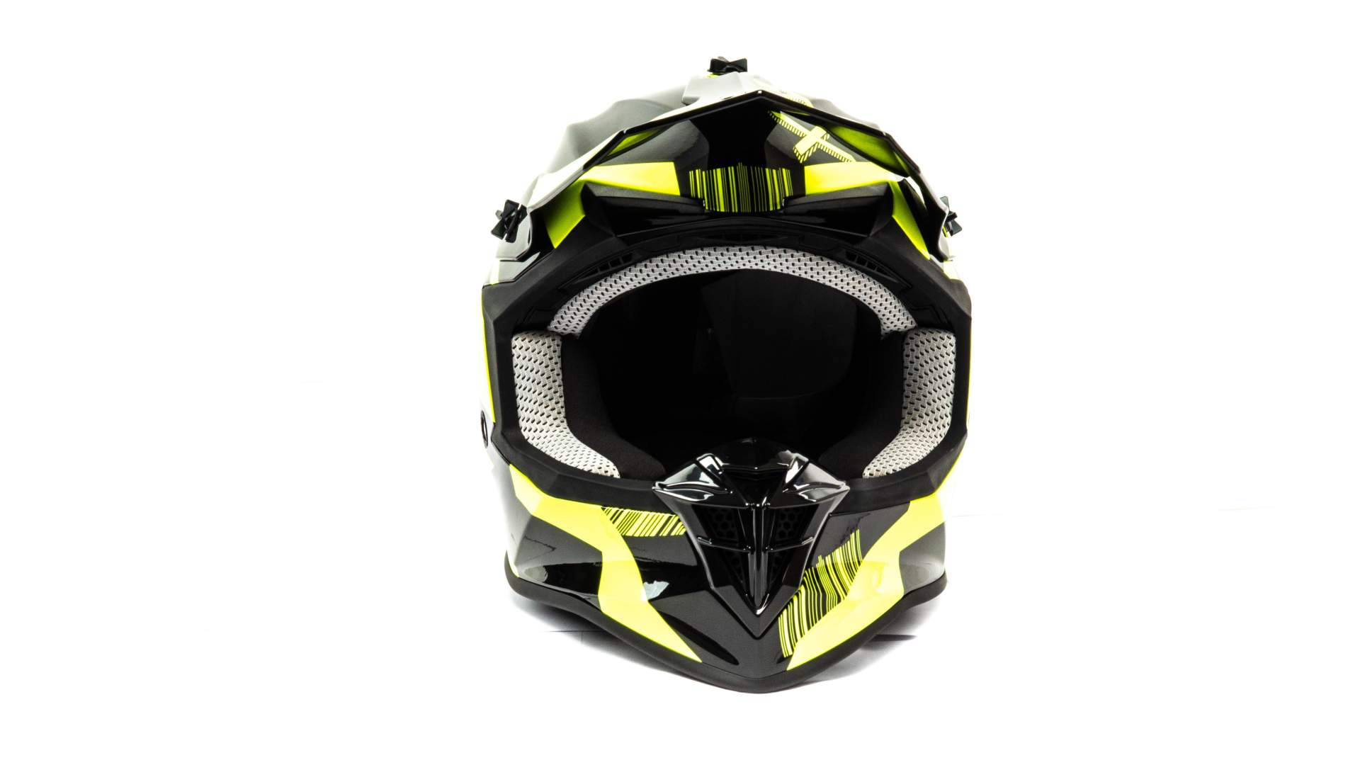 Шлем мото кроссовый GTX 633 №6 (M) BLACK/FLUO YELLOW