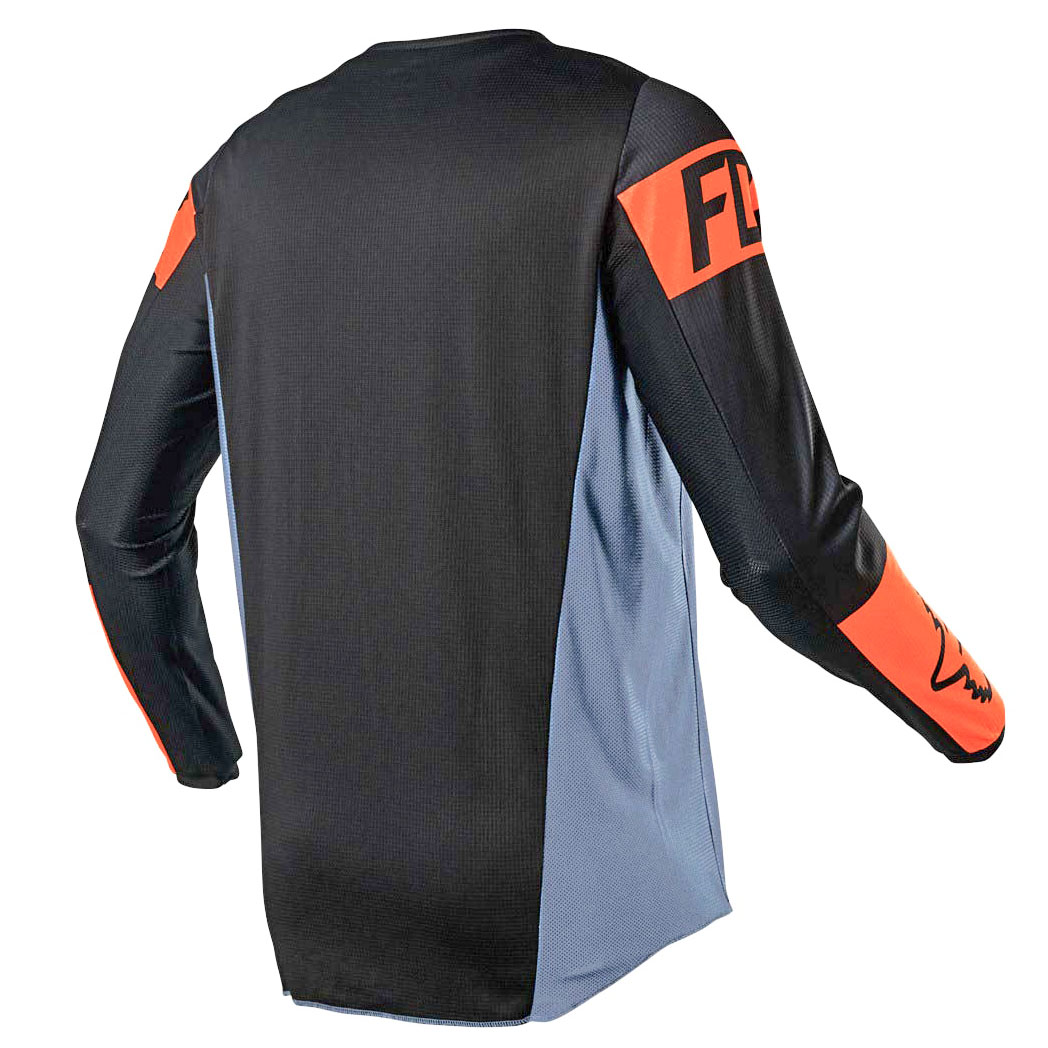 Джерси/футболка для мотокросса (детская) FOX №4 / Grey/Orange (рост 130 см)
