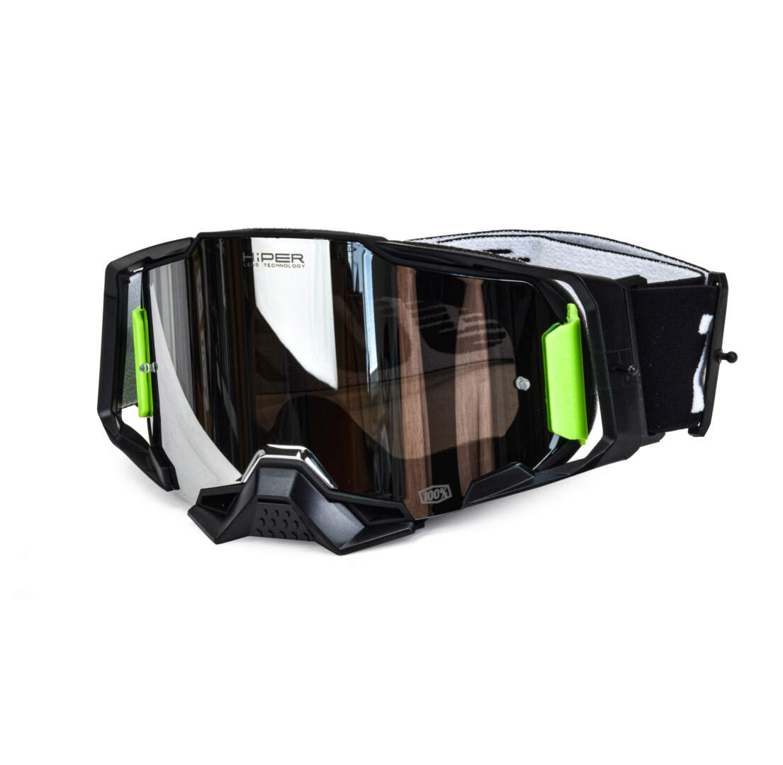 Очки мотокросс 100% №14 white/black