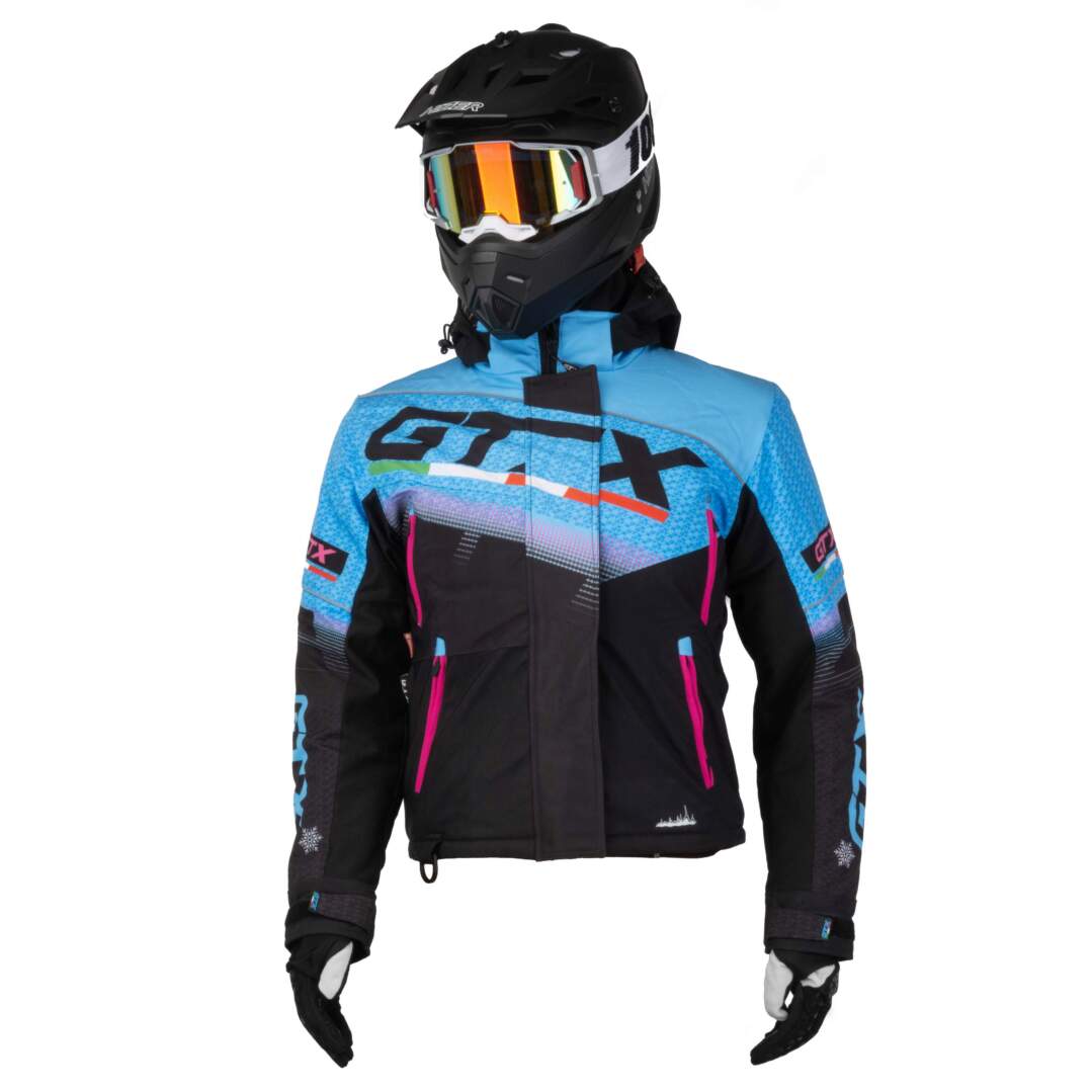 Куртка для снегохода (женская) GTX №3 black-blue (текстиль) (XL)