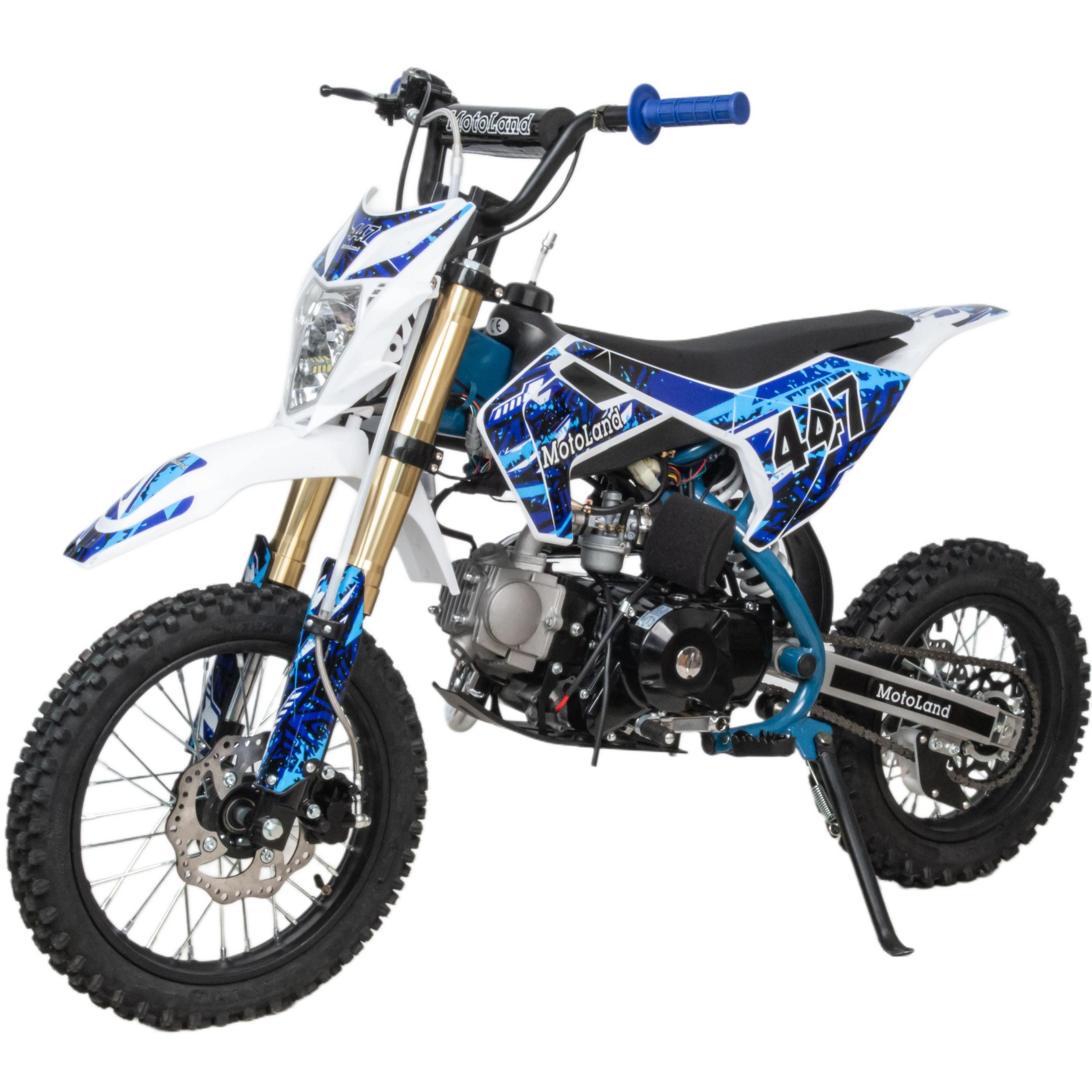 Питбайк  Motoland TCX125 E 14/12 + фара синий