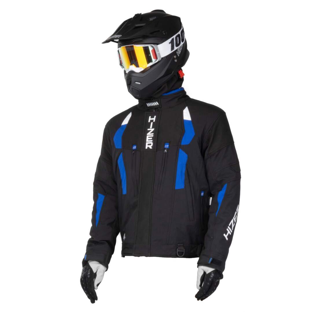 Куртка для снегохода HIZER №2 black-blue (текстиль) (XL)
