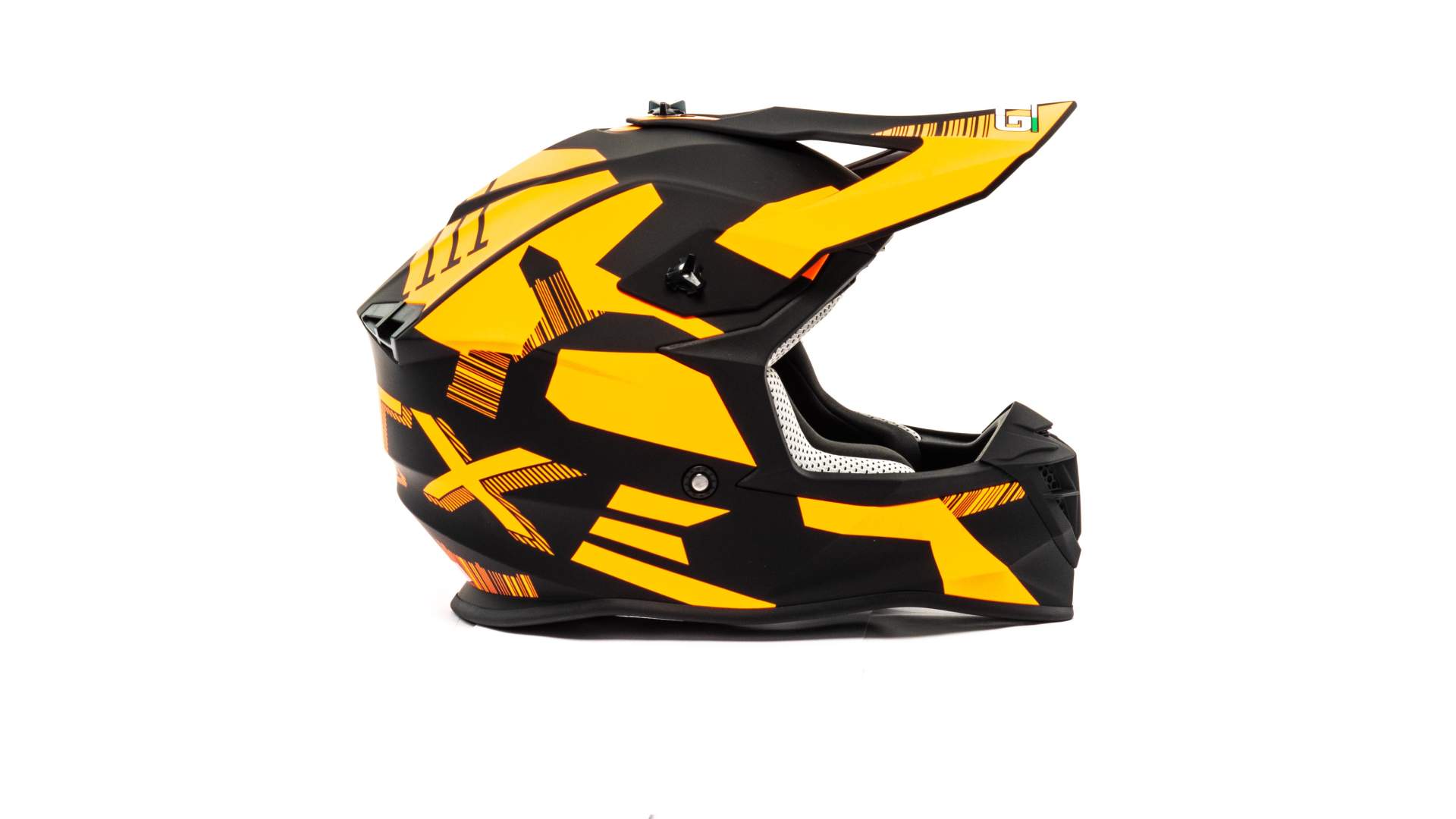 Шлем мото кроссовый GTX 633 №5 (S) BLACK/FLUO ORANGE