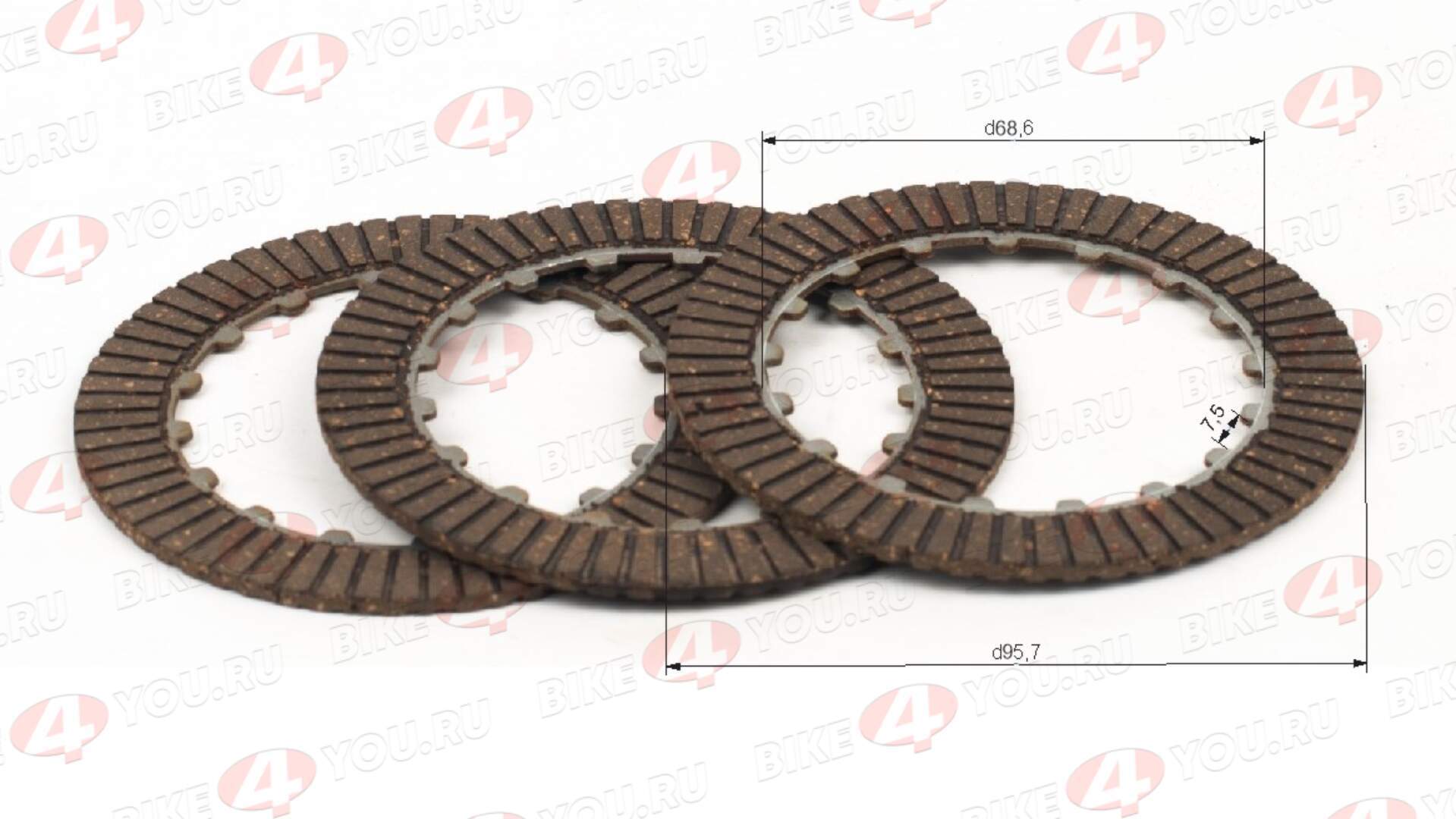 Диск сцепления 154FMI 125см3 (компл 3шт)