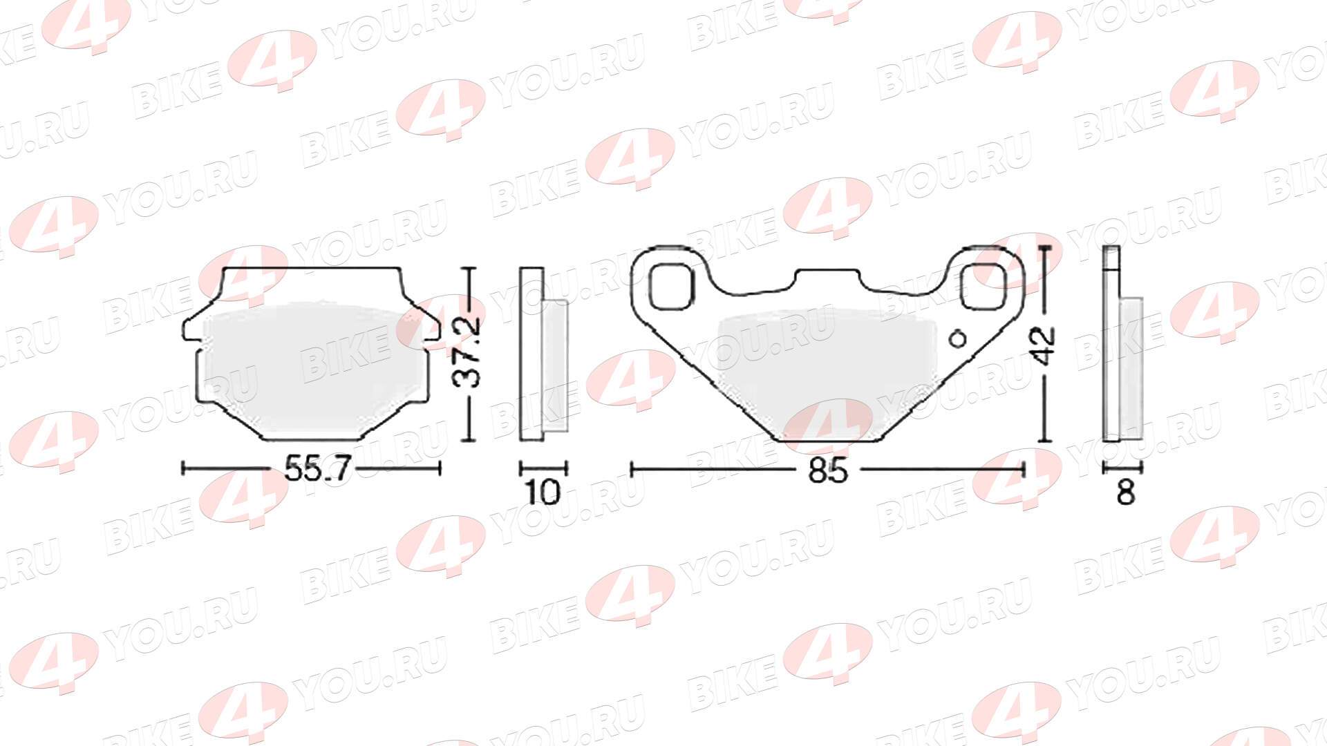 Колодки тормозные дисковые №10 X-TECH (less-metallic) медь