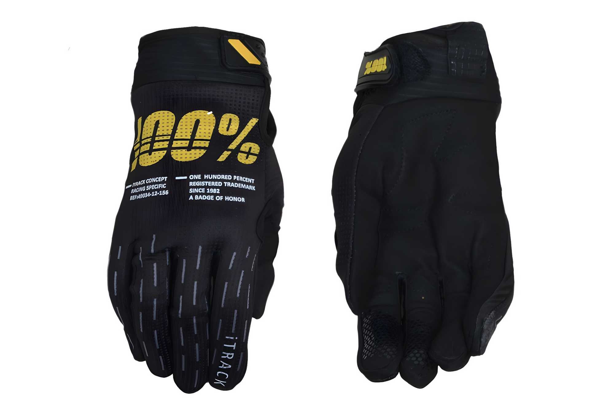 Перчатки мото 100% №12 black (M) мотокросс