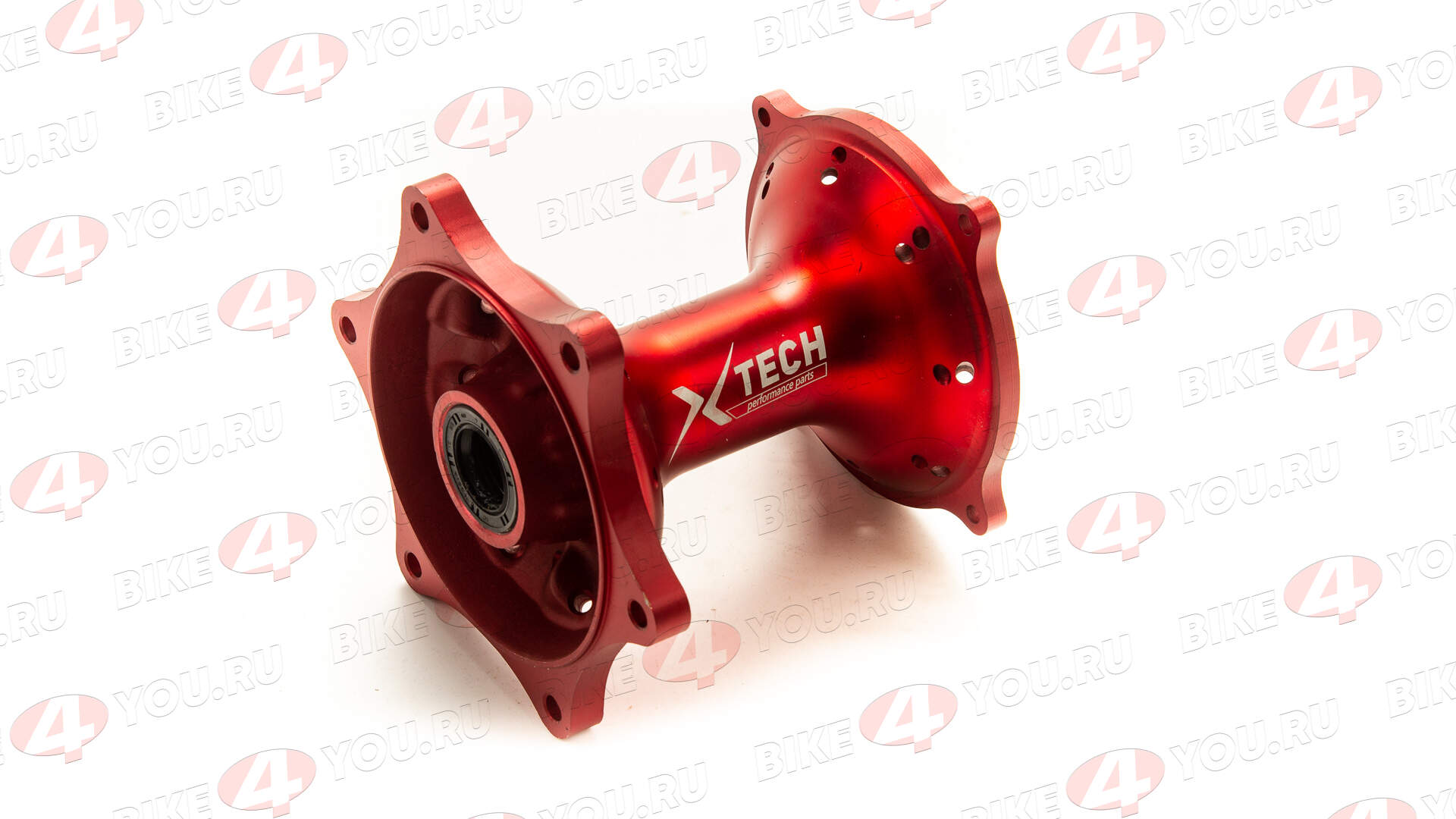 Ступица задняя CNC (R18"/19" d=17mm) красная X-TECH (п/звезду 6х125х153, п/диск 4х121х140) 