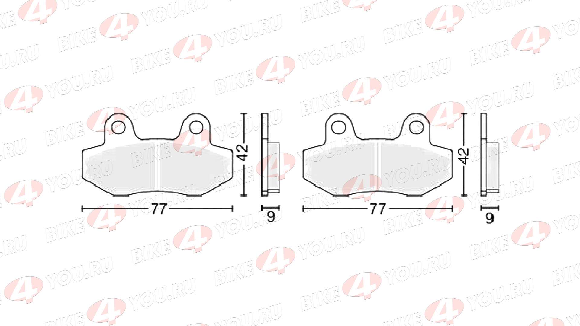 Колодки тормозные дисковые №1 X-TECH (Coper-based) медь+кевлар