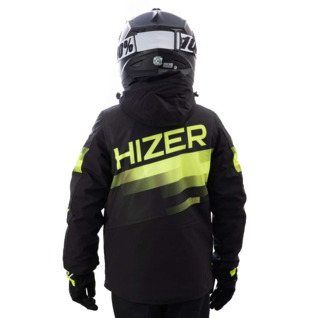 Куртка для снегохода (детская) HIZER №4 black-yellow (текстиль) (10Y)