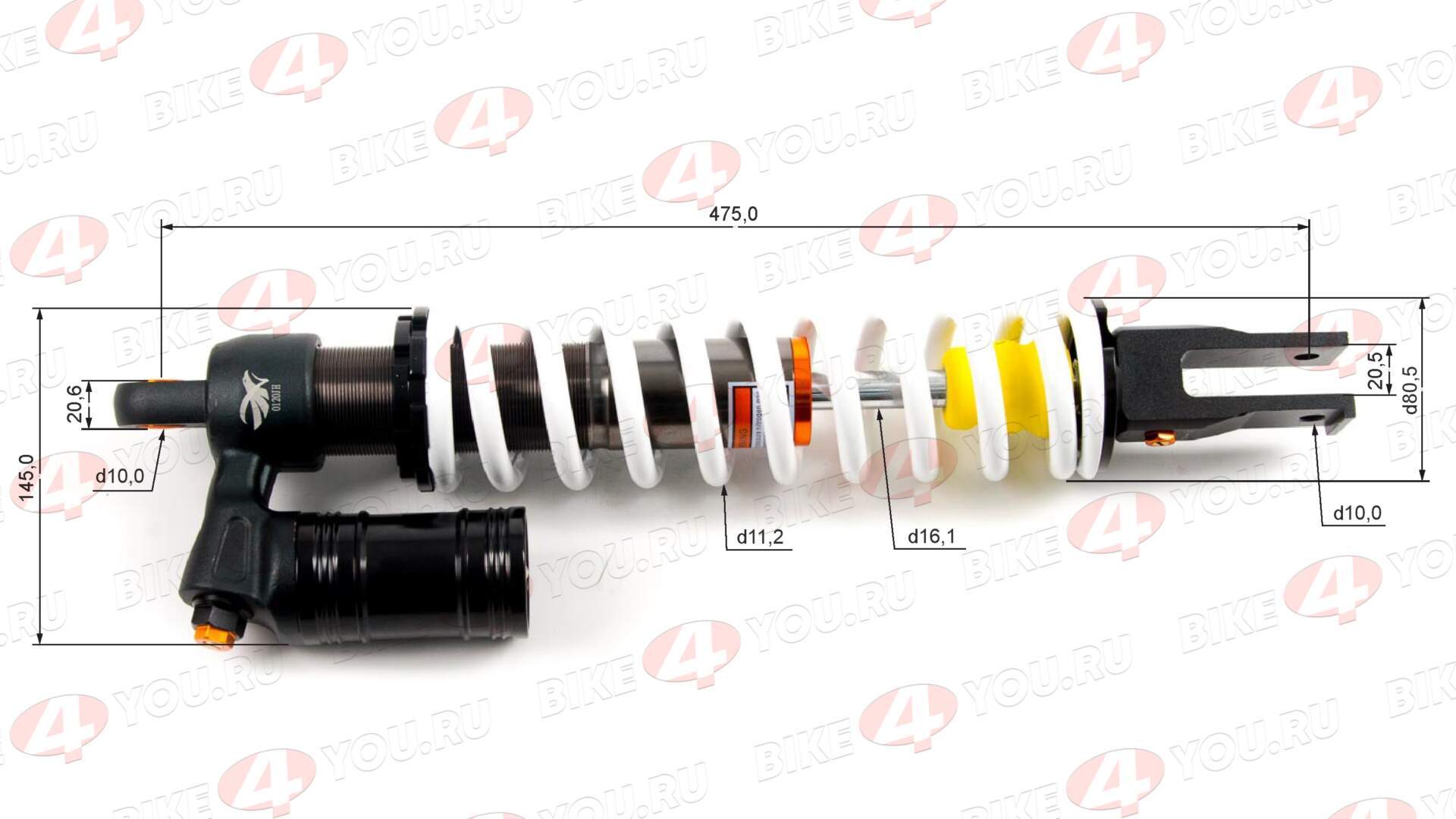 Амортизатор L=475 центральный №2 с бачком
