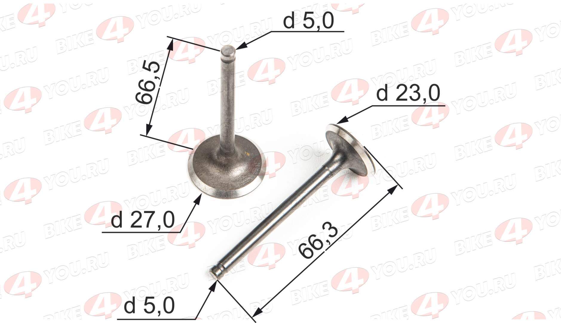 Клапаны 154FMI 125см3 (компл 2шт.) X-TECH
