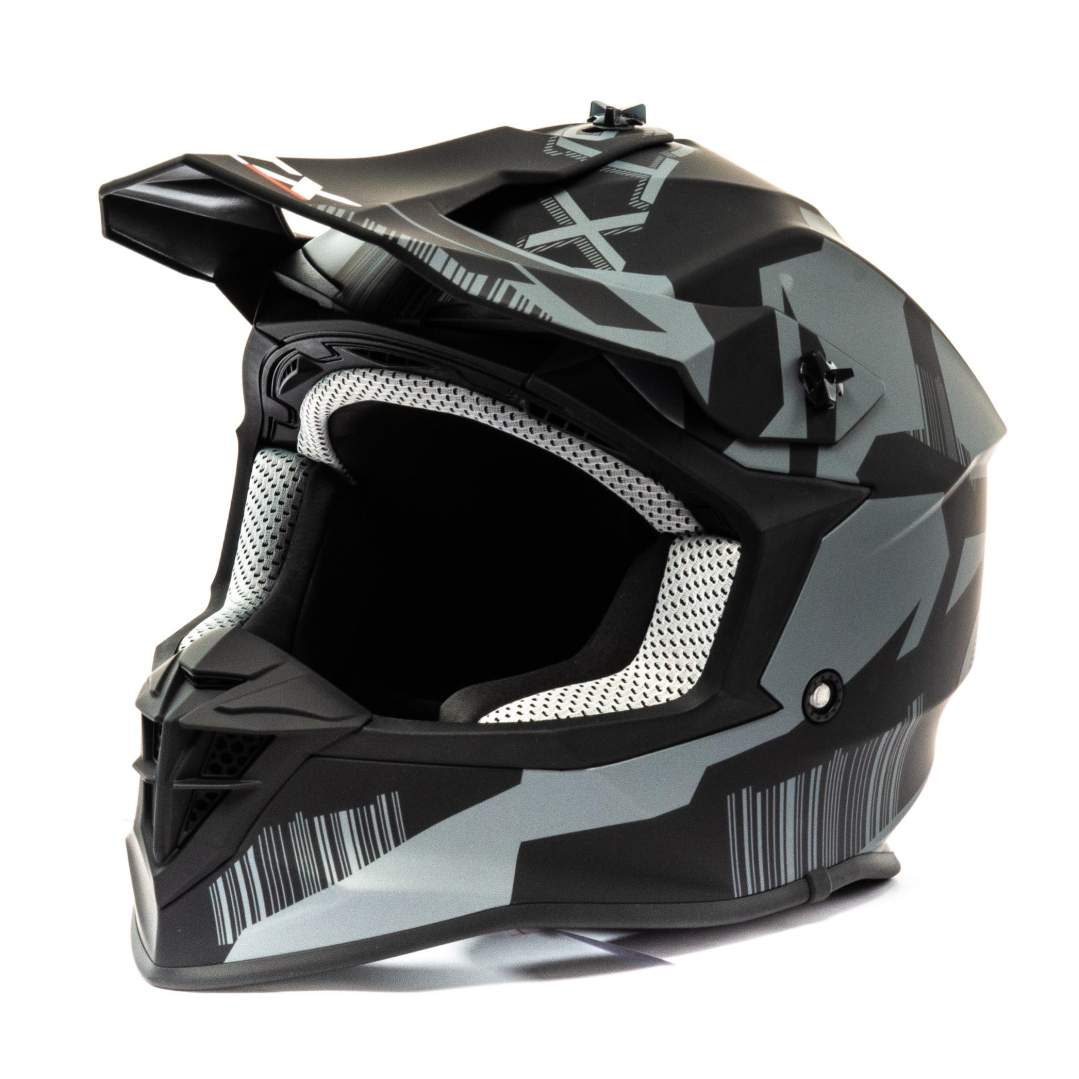 Шлем мото кроссовый GTX 633 №7 (S) BLACK/GREY