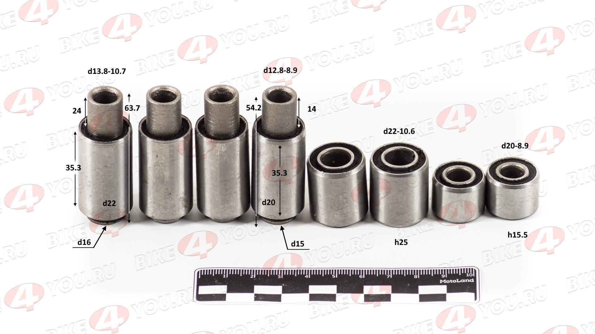 Сайлентблоки двигателя 170MM-2 (CB250) water, 4V, (компл 8шт) ZS