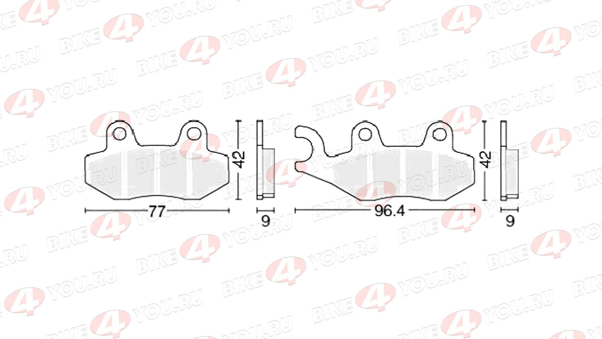 Колодки тормозные дисковые  №7 X-TECH (Coper-based) медь+кевлар