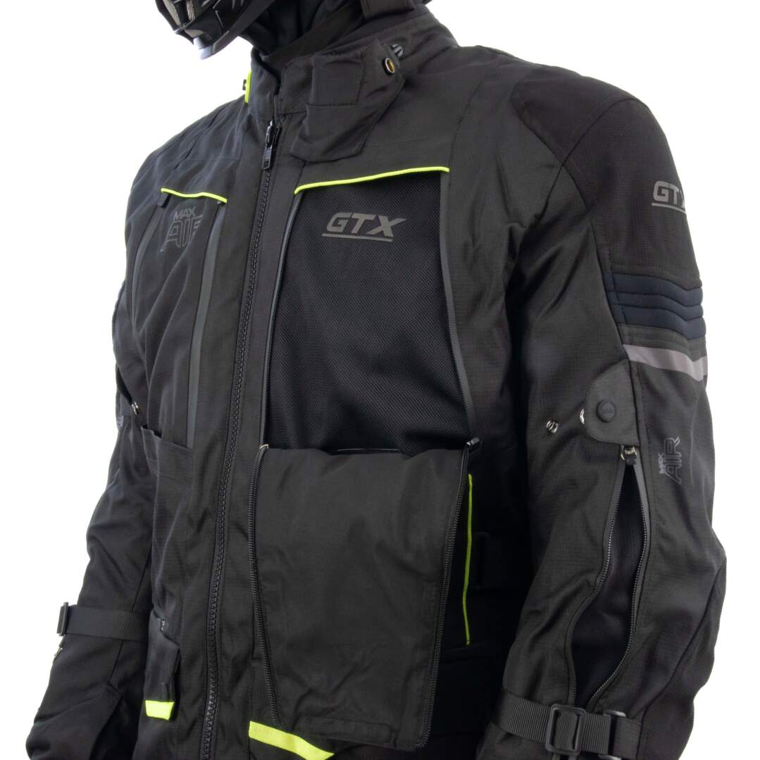 Куртка мотоциклетная (текстиль) GTX EJ-2405 BLACK (XXL)