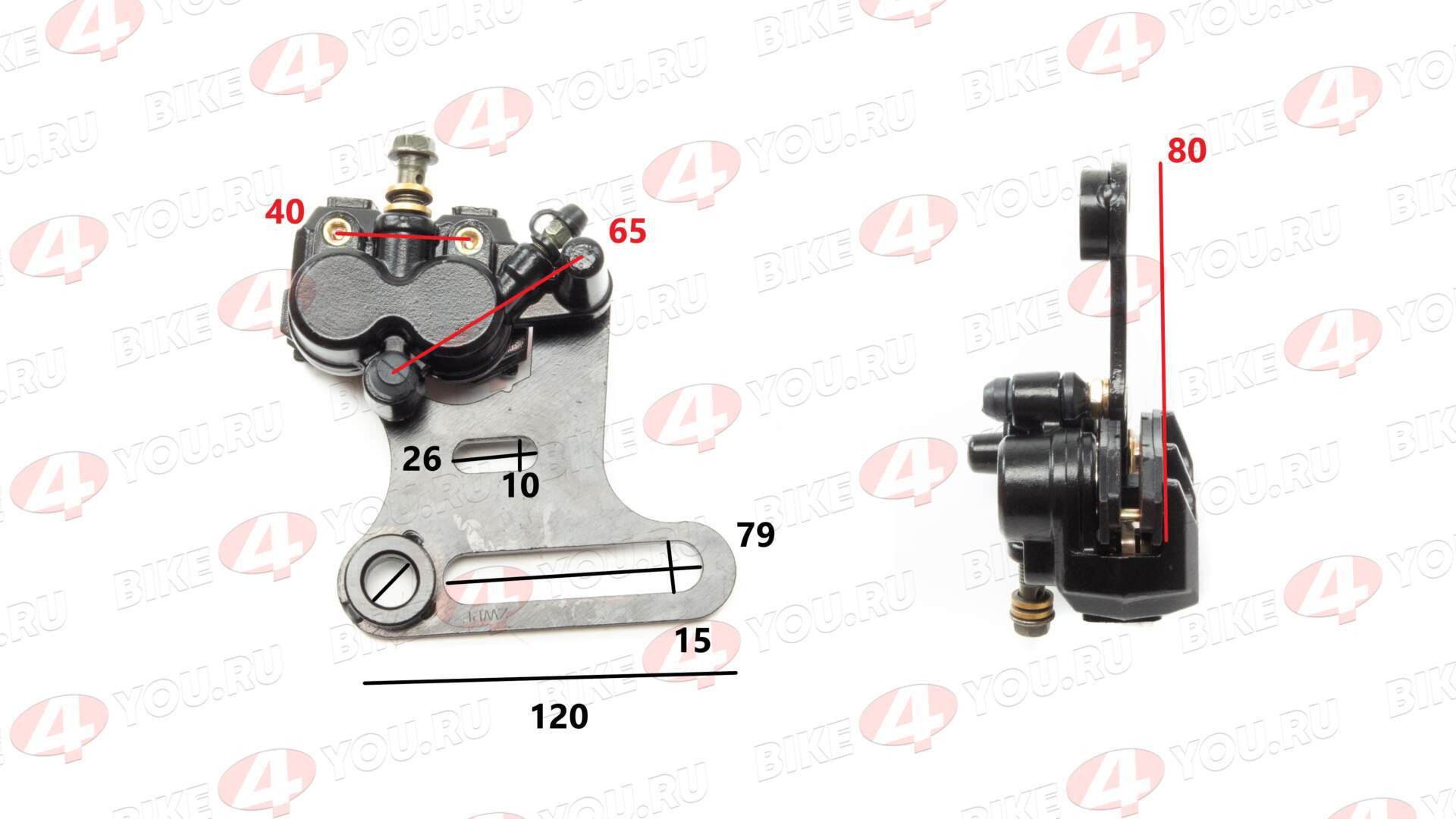 Суппорт тормозной №6 (2 поршня) SY
