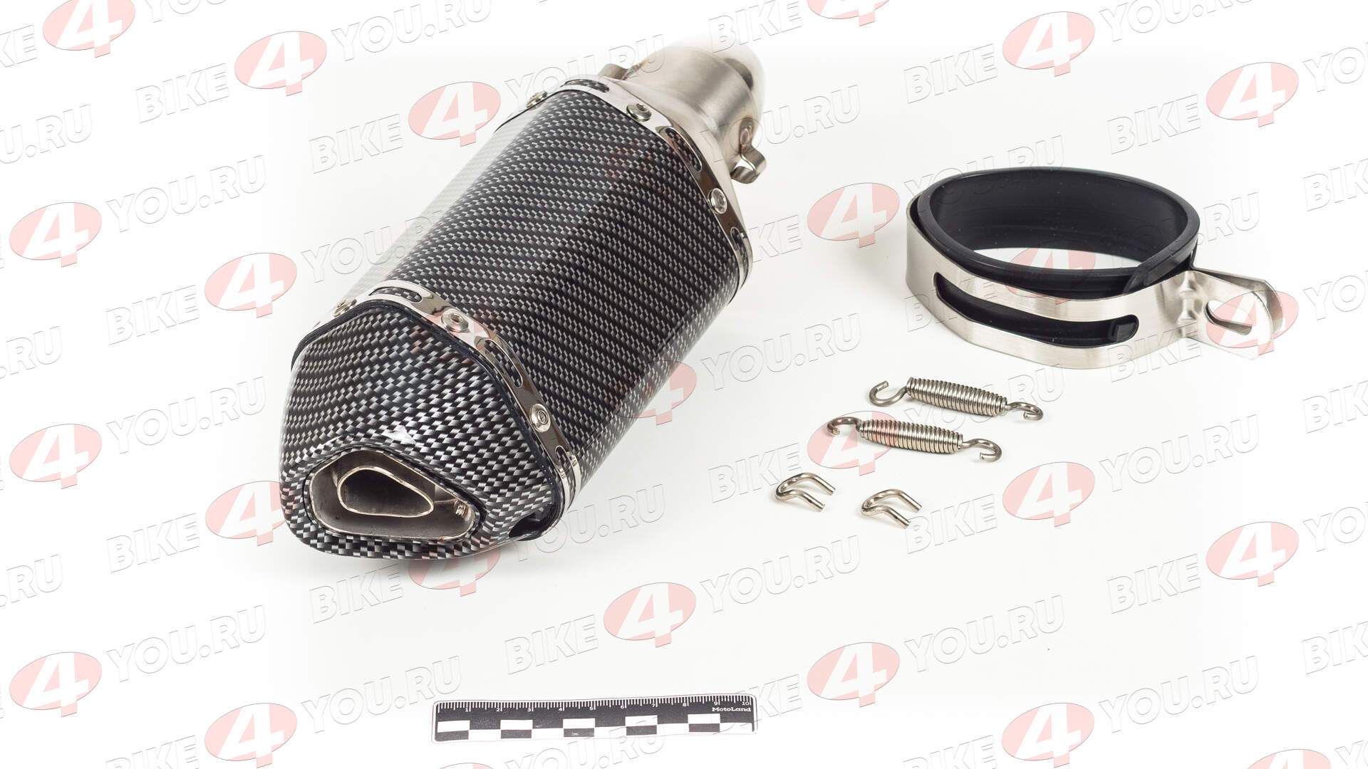 Глушитель AKRAPOVIC  №8 (L=180) шестигранный карбон