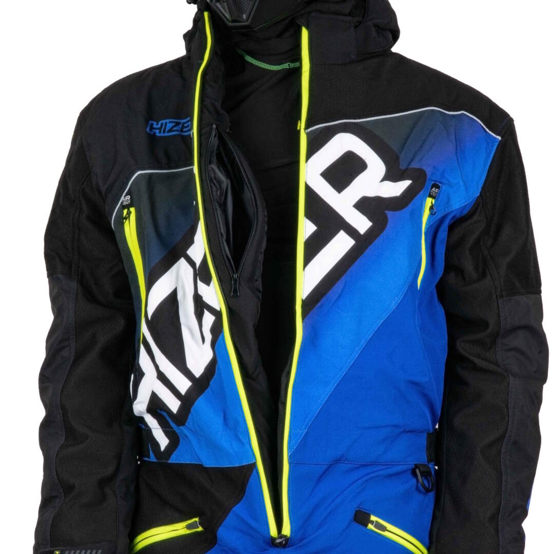 Комбинезон для снегохода HIZER №2 black-blue (текстиль) (L)