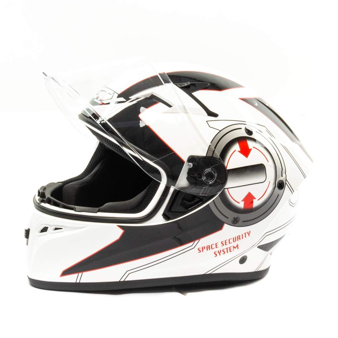 Шлем мото интеграл GTX 578 №4 (XL) WHITE/BLACK/RED