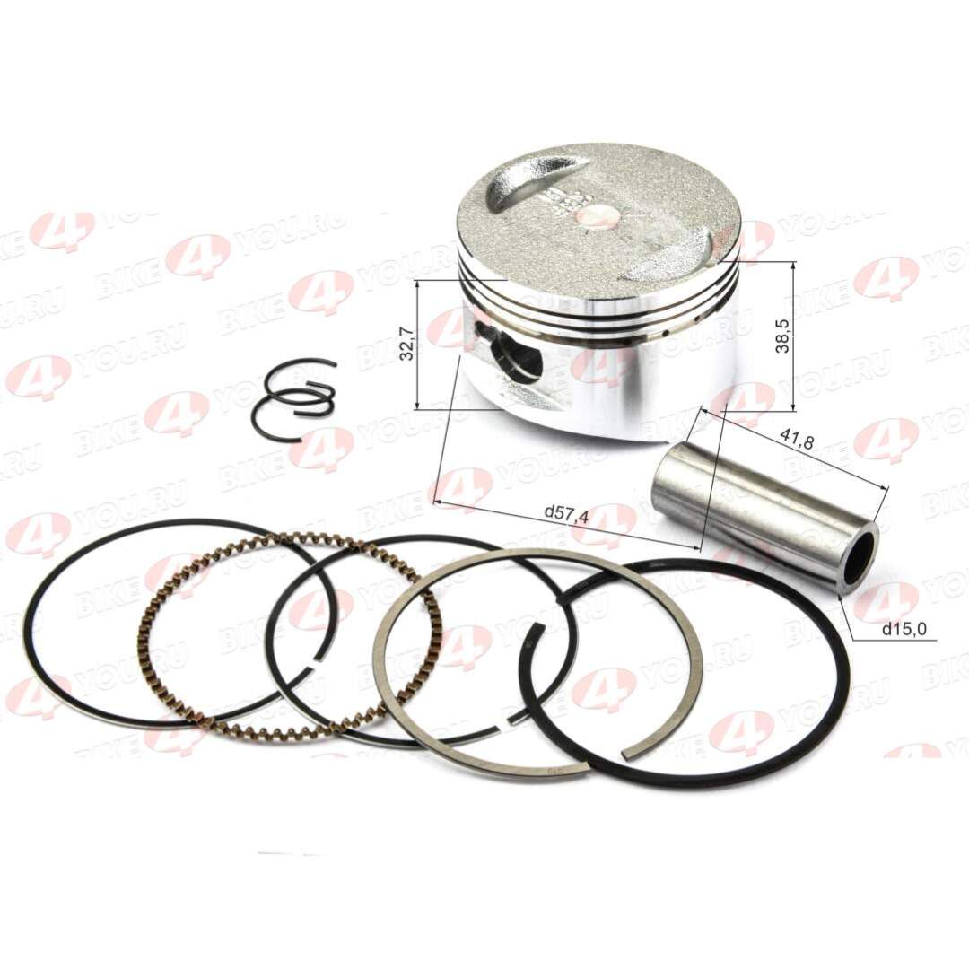Поршень в сборе 157QMJ 150см3 d=57.4mmX-TECH