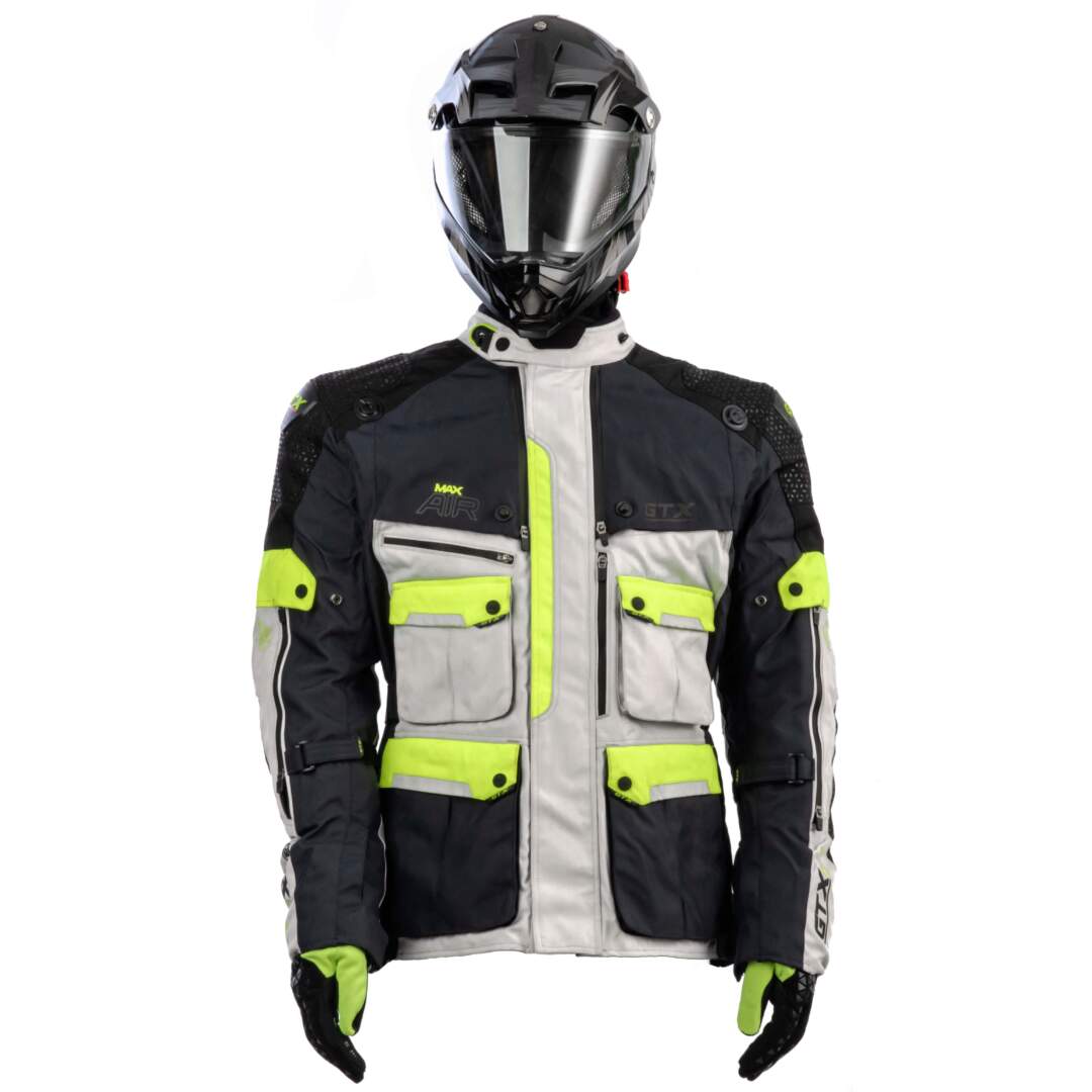 Куртка мотоциклетная (текстиль) GTX EJ-2402 BLACK/LIGHT GREY/NAVY (XL)