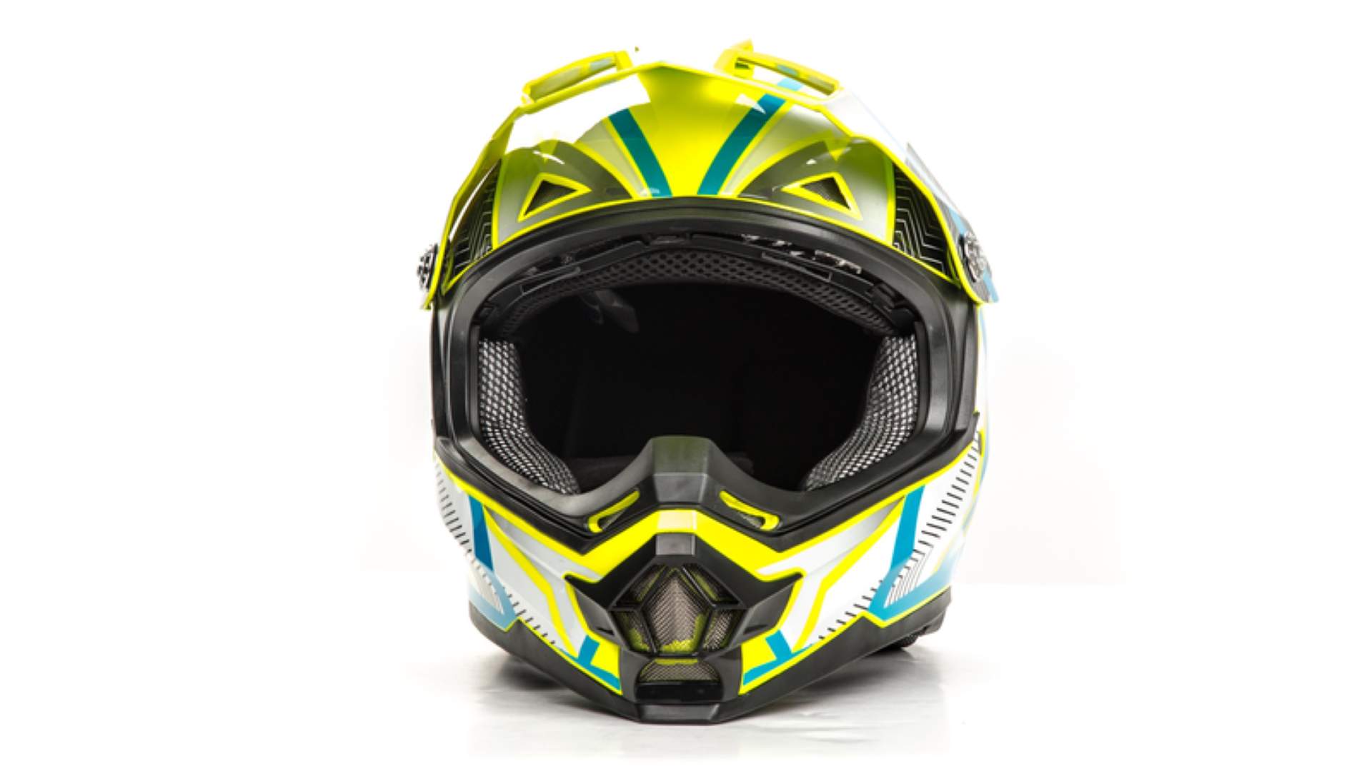 Шлем мото кроссовый HIZER B6196 №1 (M) yellow