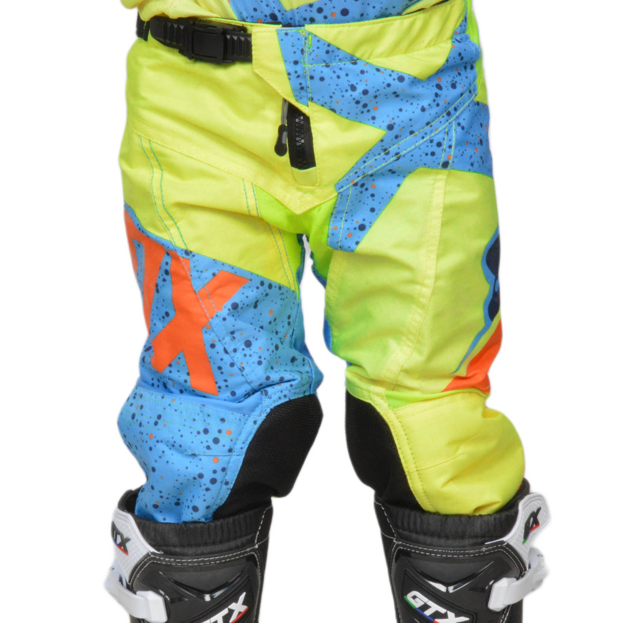 Штаны для мотокросса (детские) FOX №2 / Blue/Neon-Green (рост 130 см)