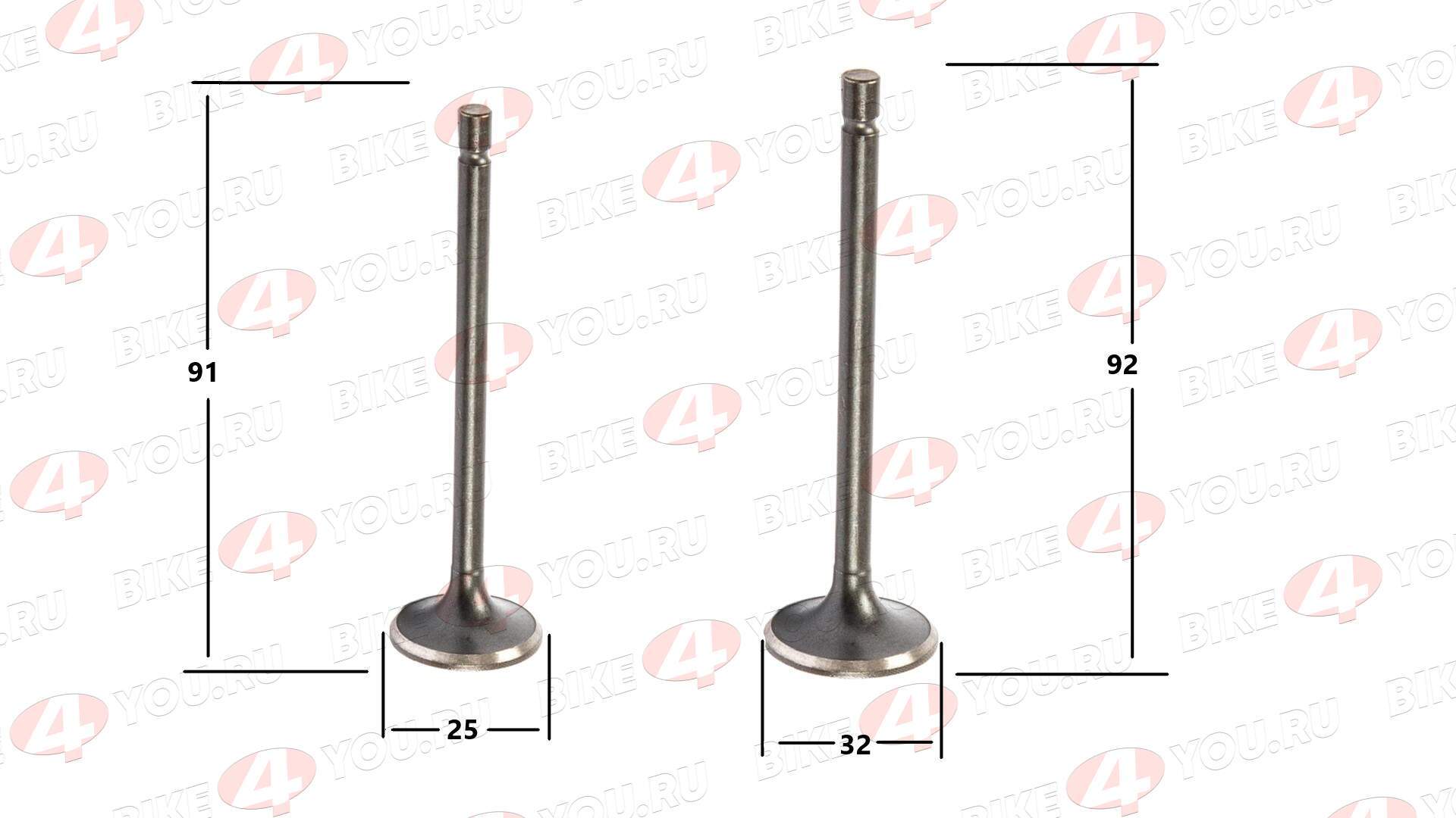 Клапаны ГРМ 161FMJ (CB150D) 169FML (CB200) (компл 2шт) X-TECH