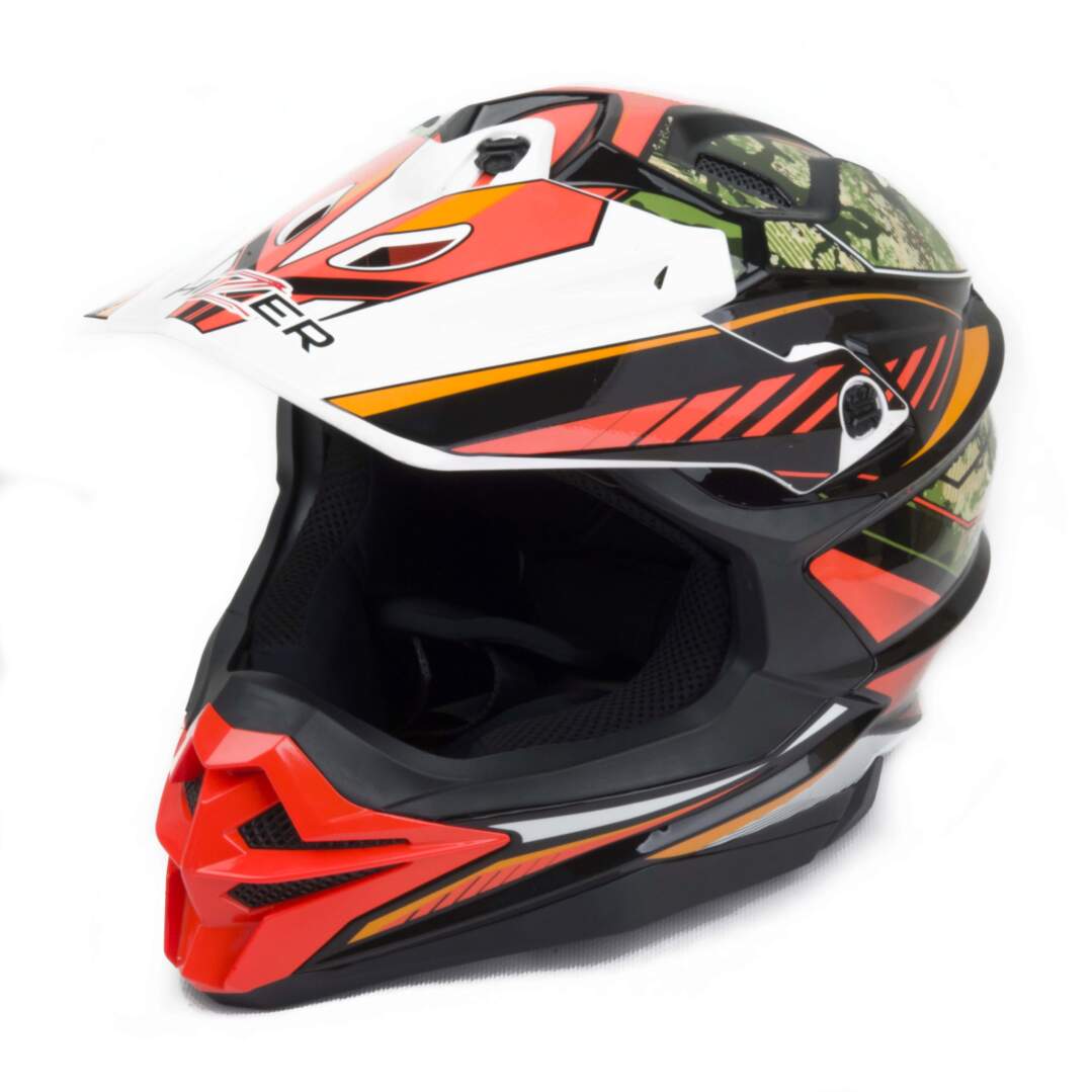 Шлем мото кроссовый HIZER J6803 №5 (M) BLACK/NEON FUCHSIA