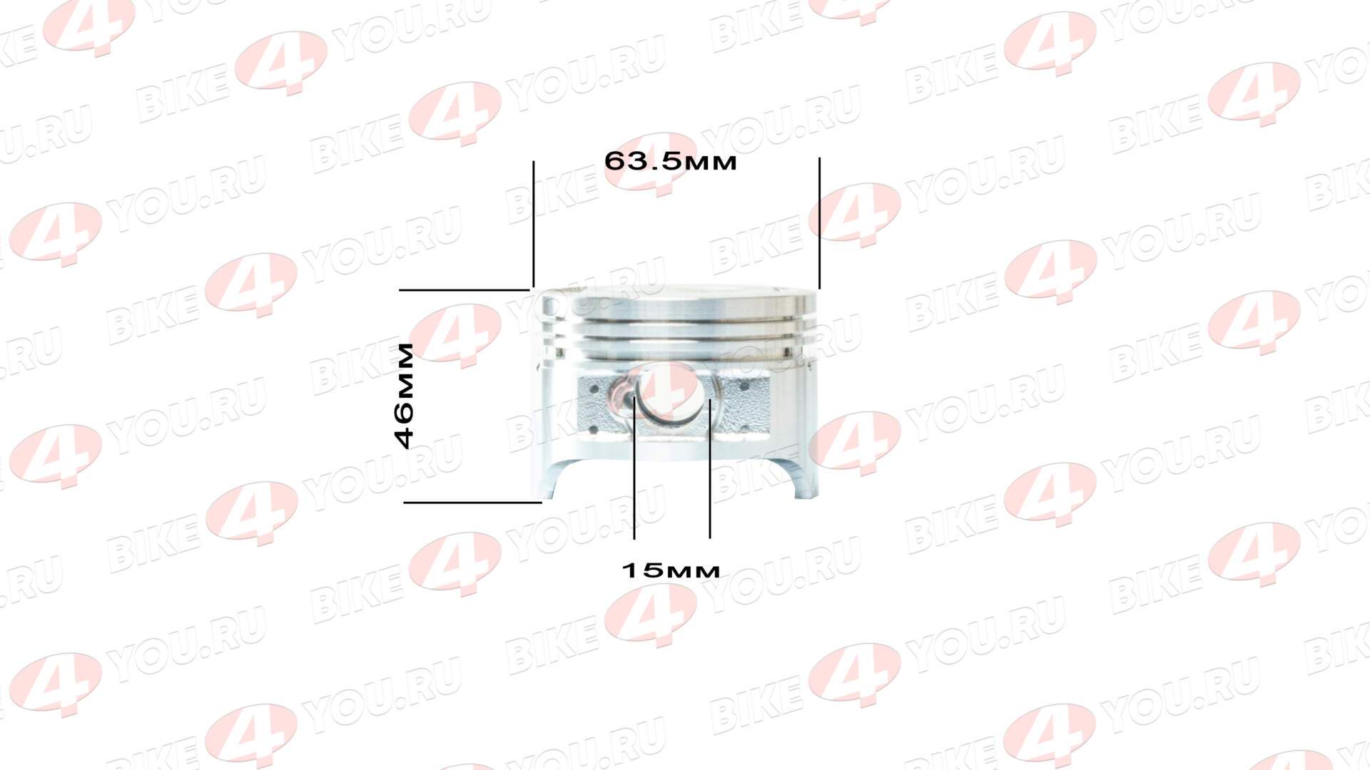 Поршень в сборе CG/CB d=63,5mm  X-TECH
