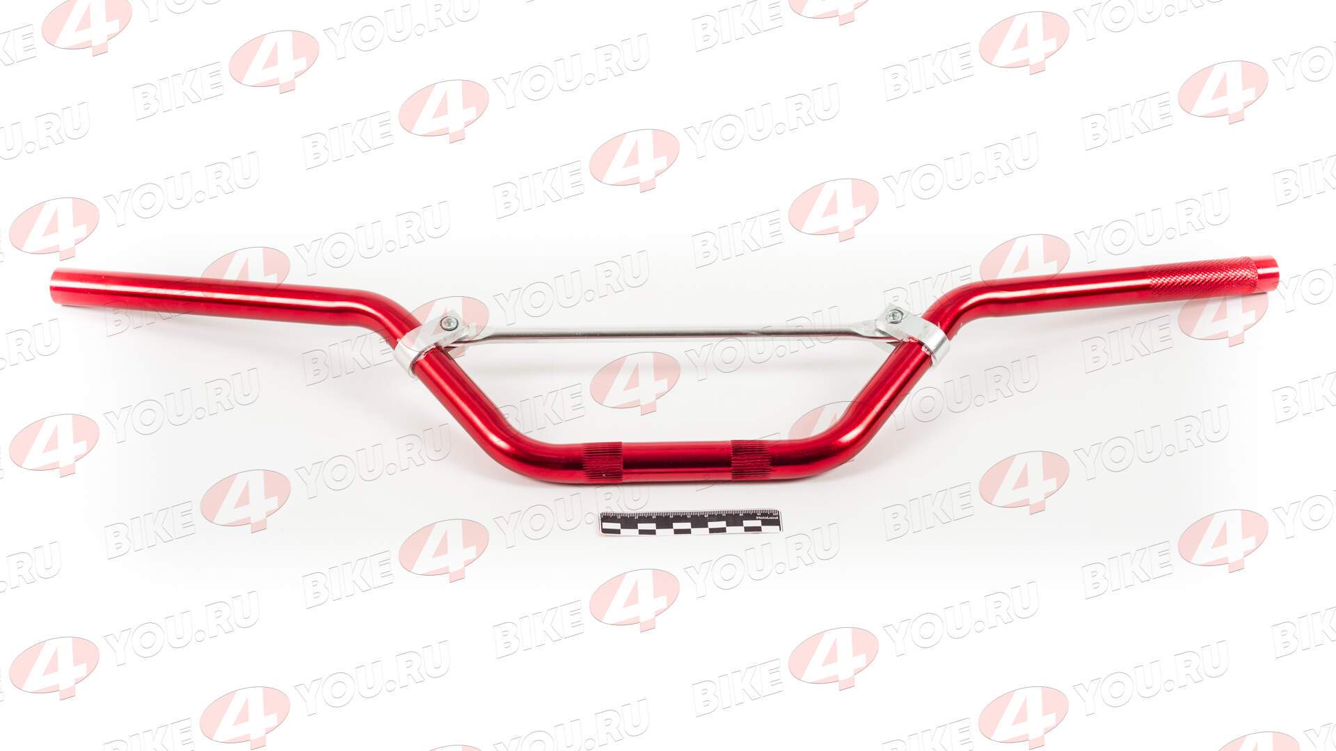 Руль 22мм №3 с перекладиной красный