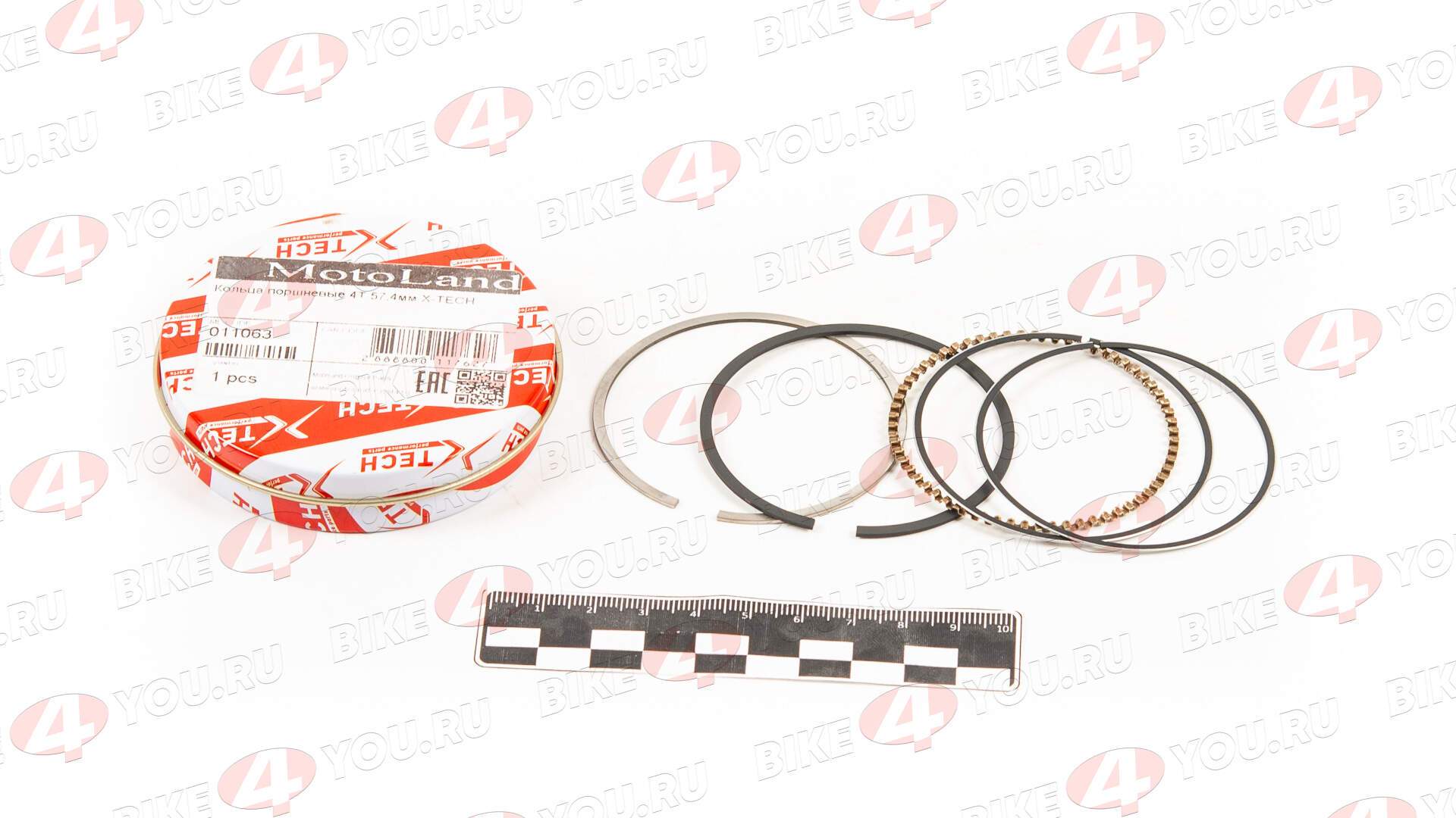 Кольца поршневые 4T d=57,4mm X-TECH