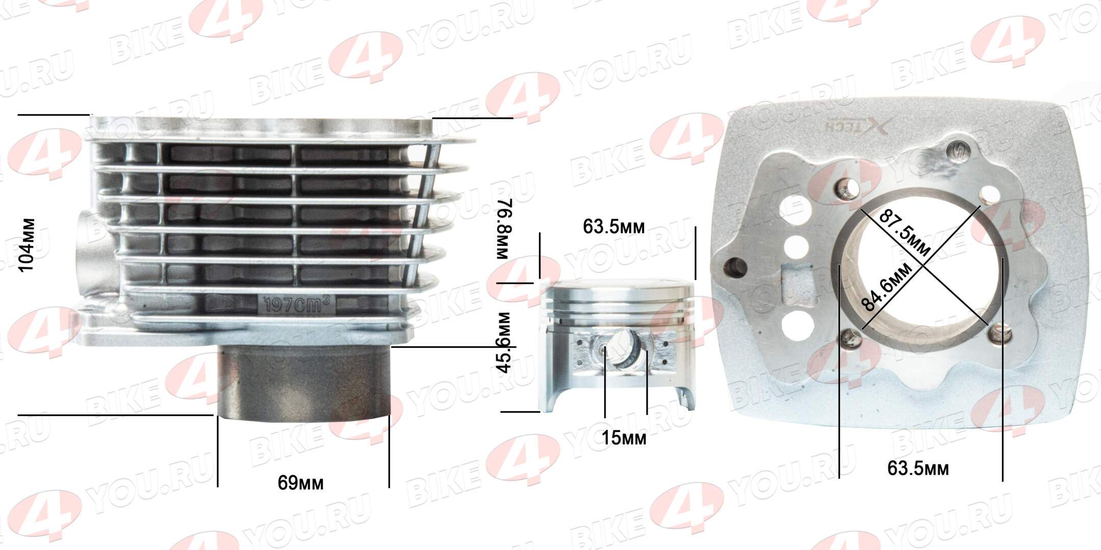 Цилиндро поршневая группа ( ЦПГ ) 164FML (CGN200) X-TECH