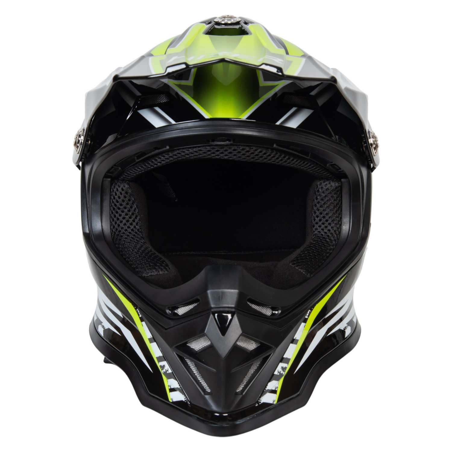 Шлем мото кроссовый HIZER B6197 №5 (XL) black/yellow/white