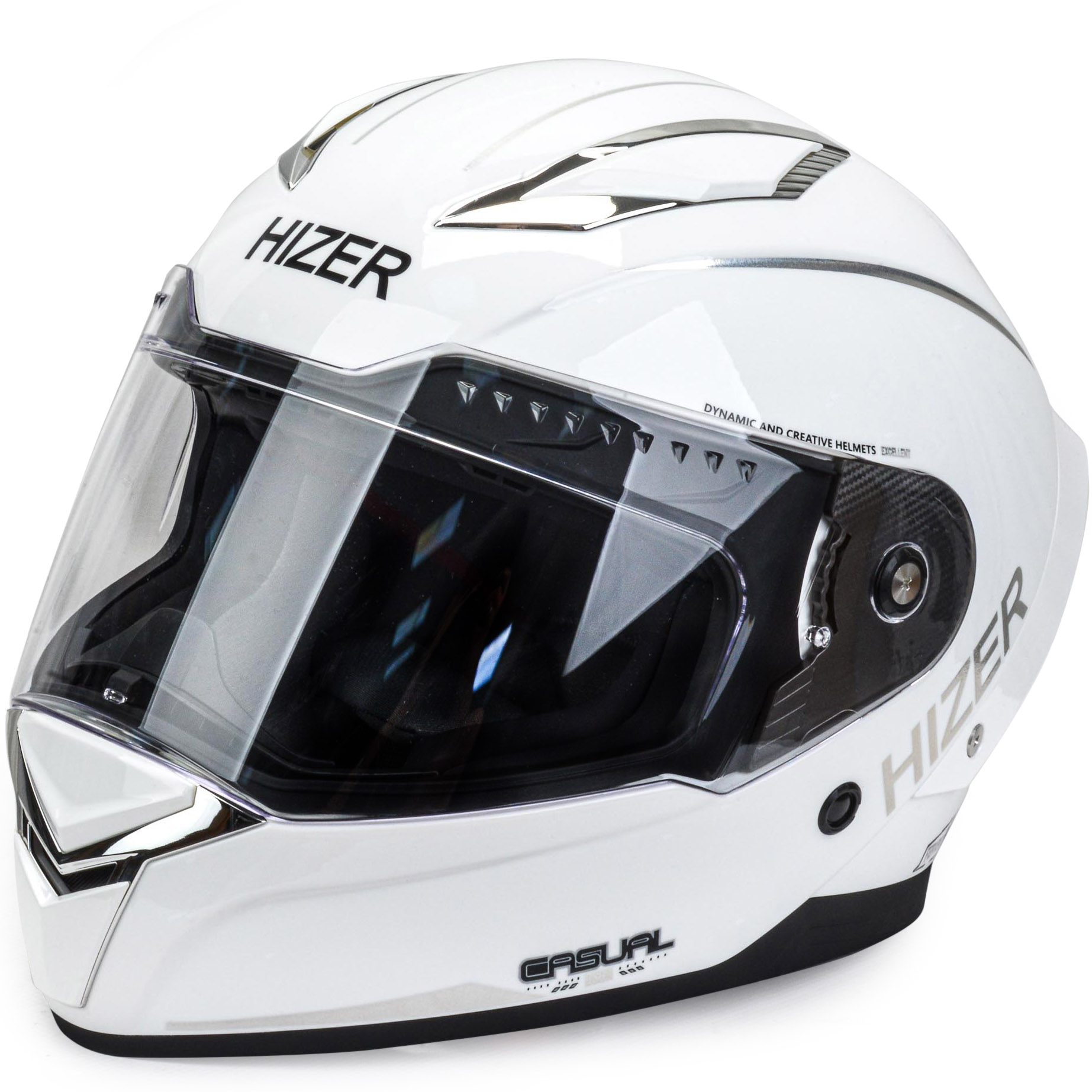 Шлем мото интеграл HIZER 550 №4 (S) white