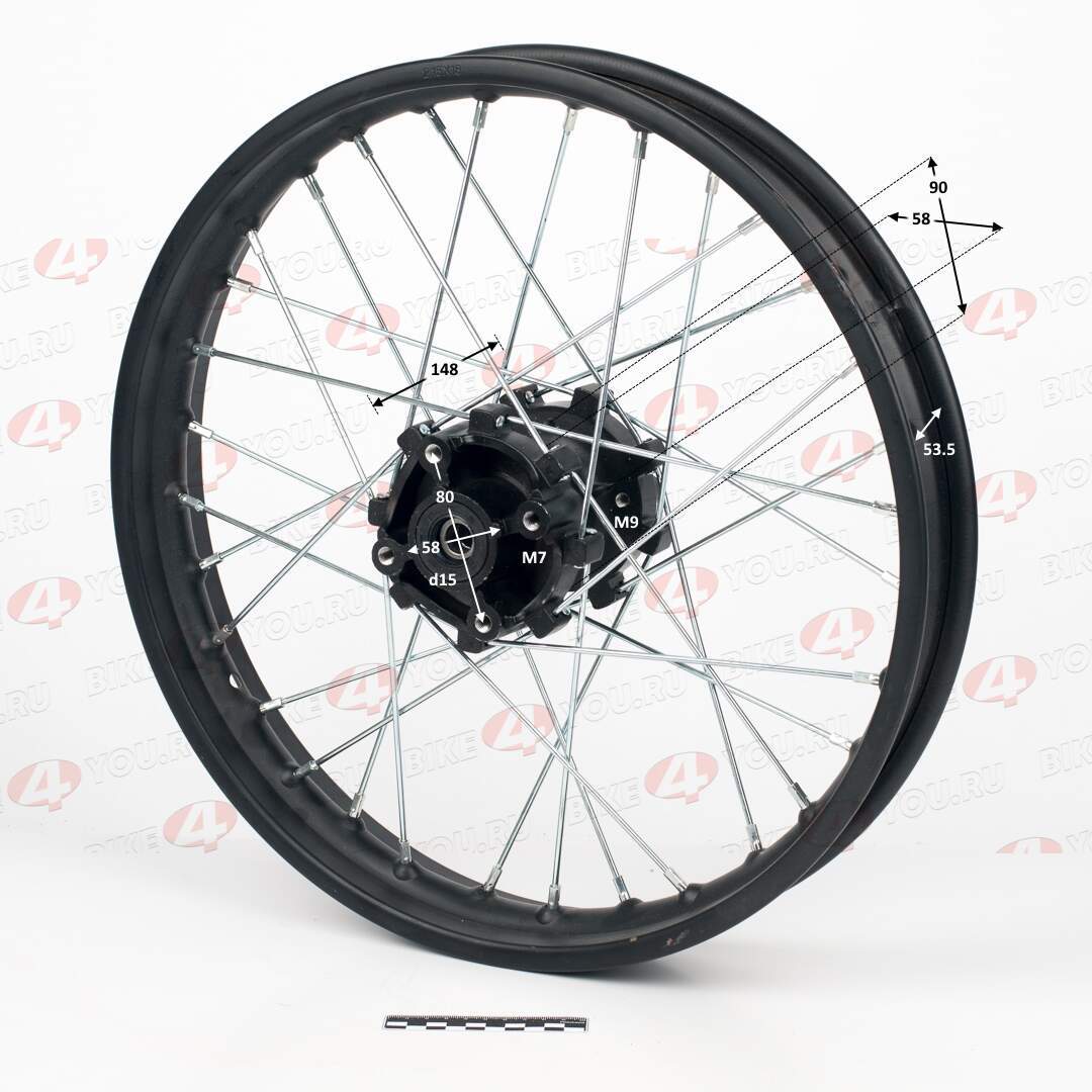 Обод задний 18" KAYO T2 кросс (с 2014 года) (2,15-R18 d=15) (4х90х58/4х80х58, звезда/диск)