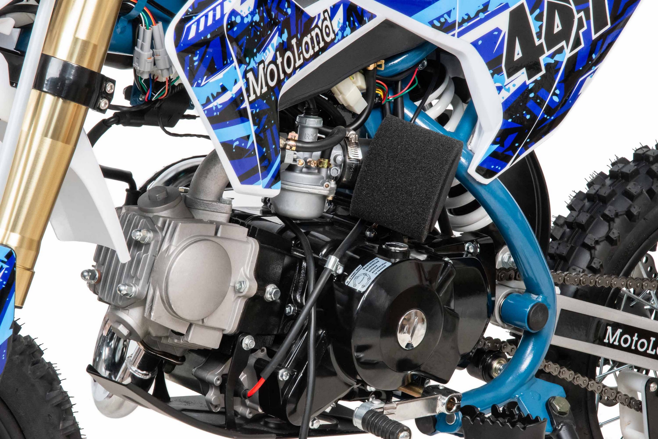 Питбайк  Motoland TCX125 E 14/12 + фара синий