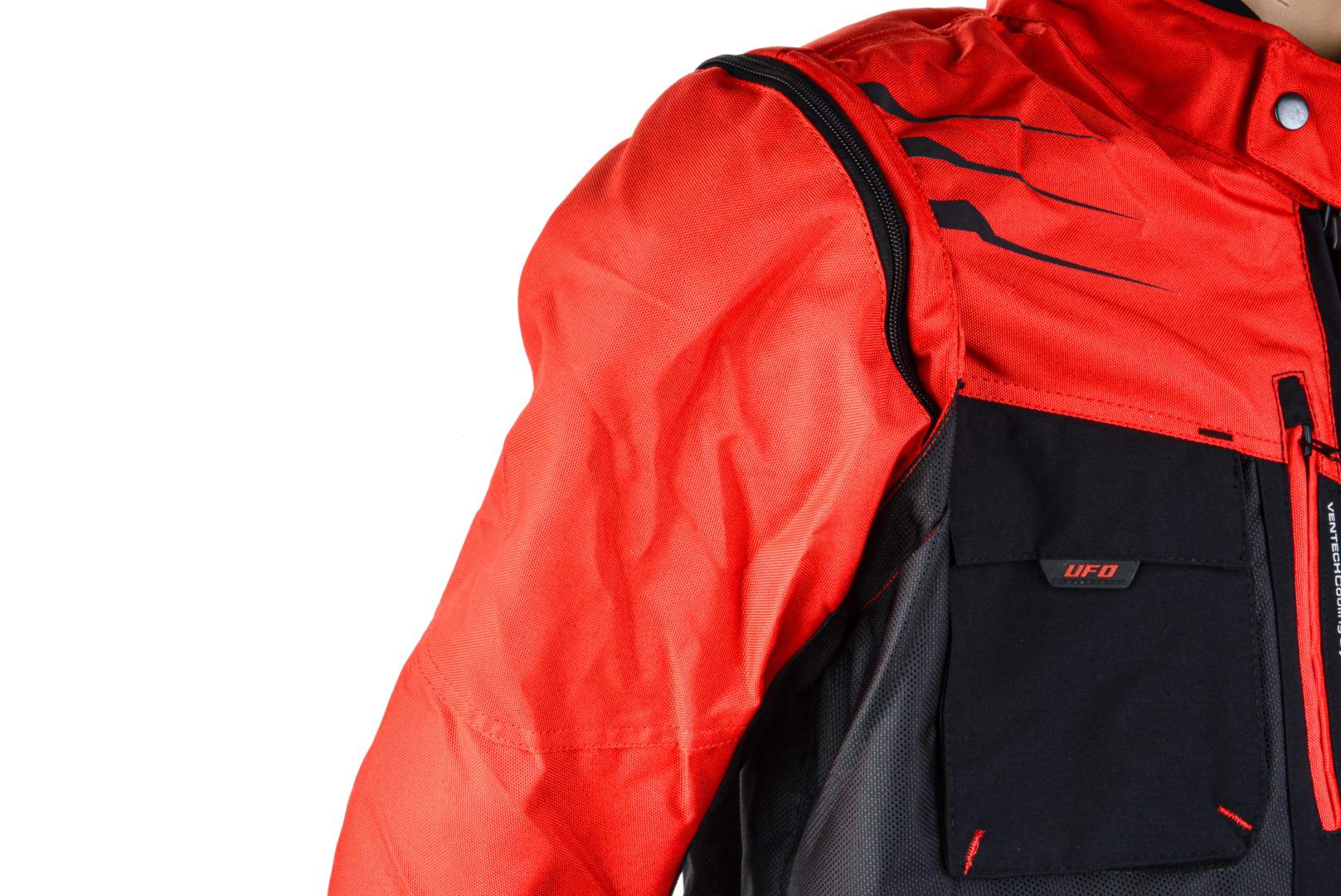 Куртка мото UFO №8 red (текстиль) (M)