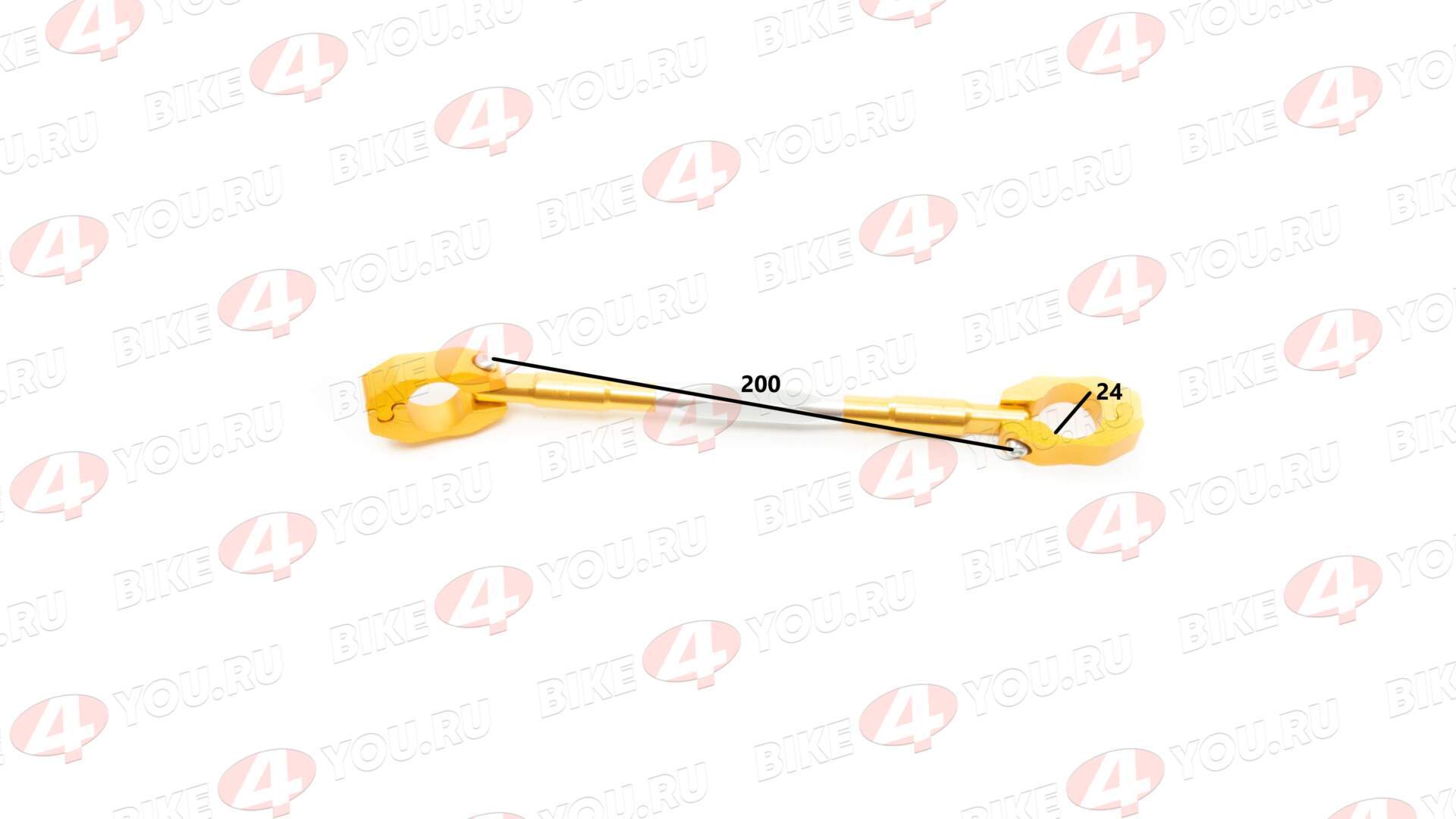 Растяжка руля (D=22мм) HX-135 CNC желтая